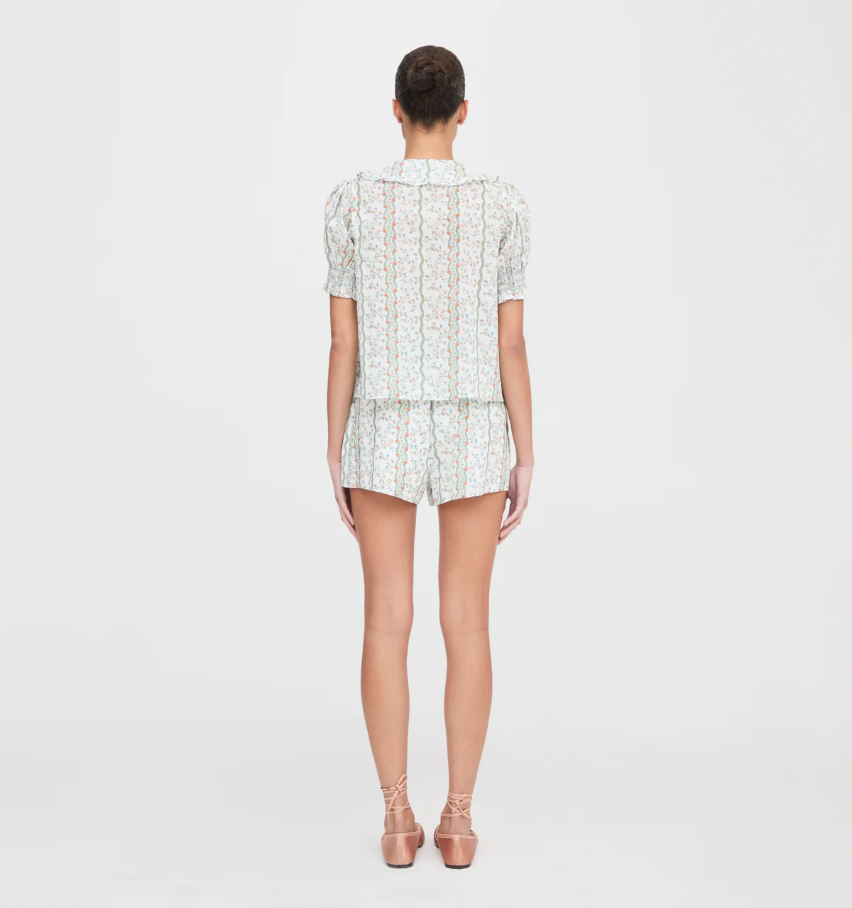 The Adelaide Top -  Green Provence Floral - Image 5