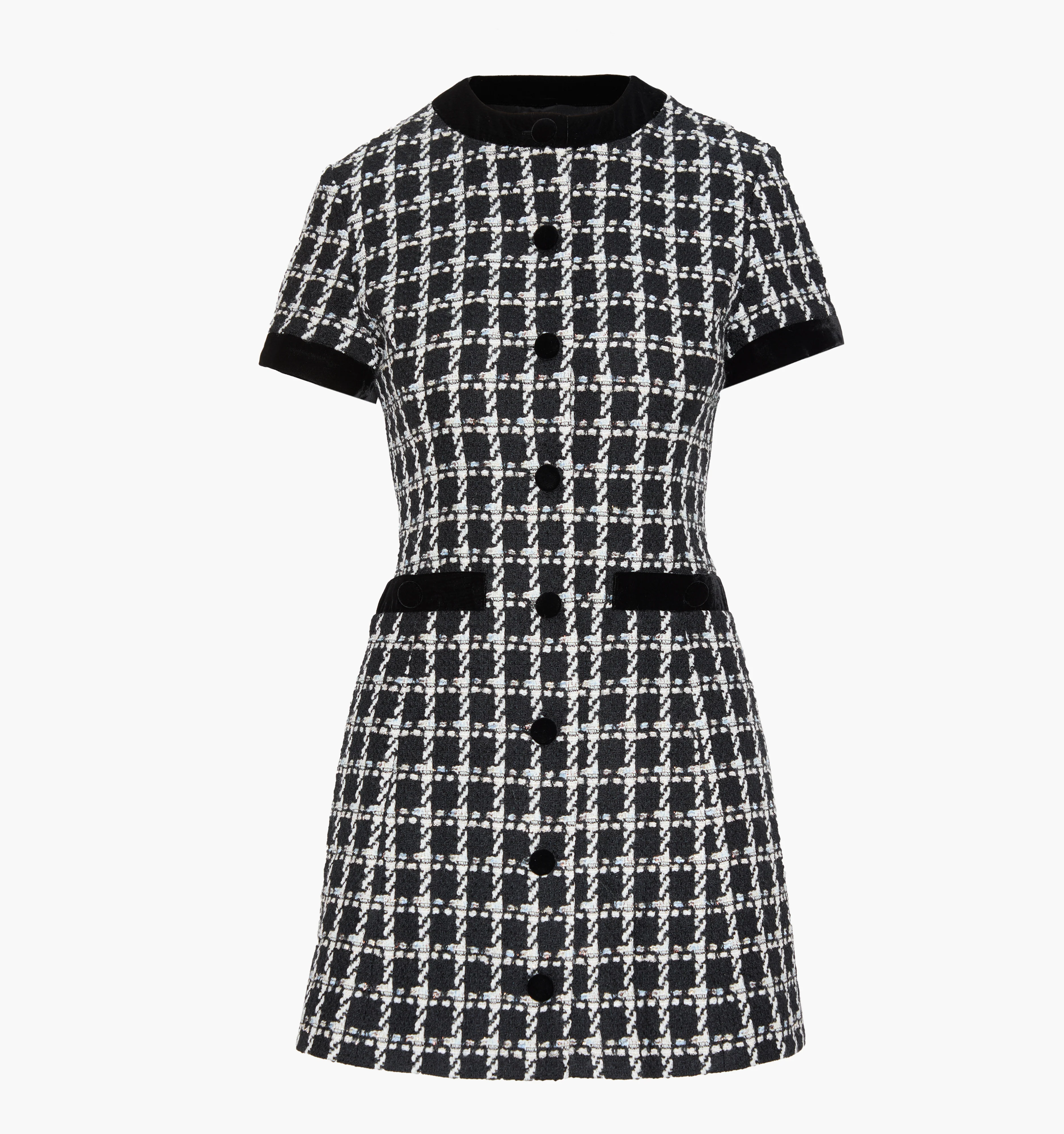 The Allegra Dress - Black and White Tweed - Image 6