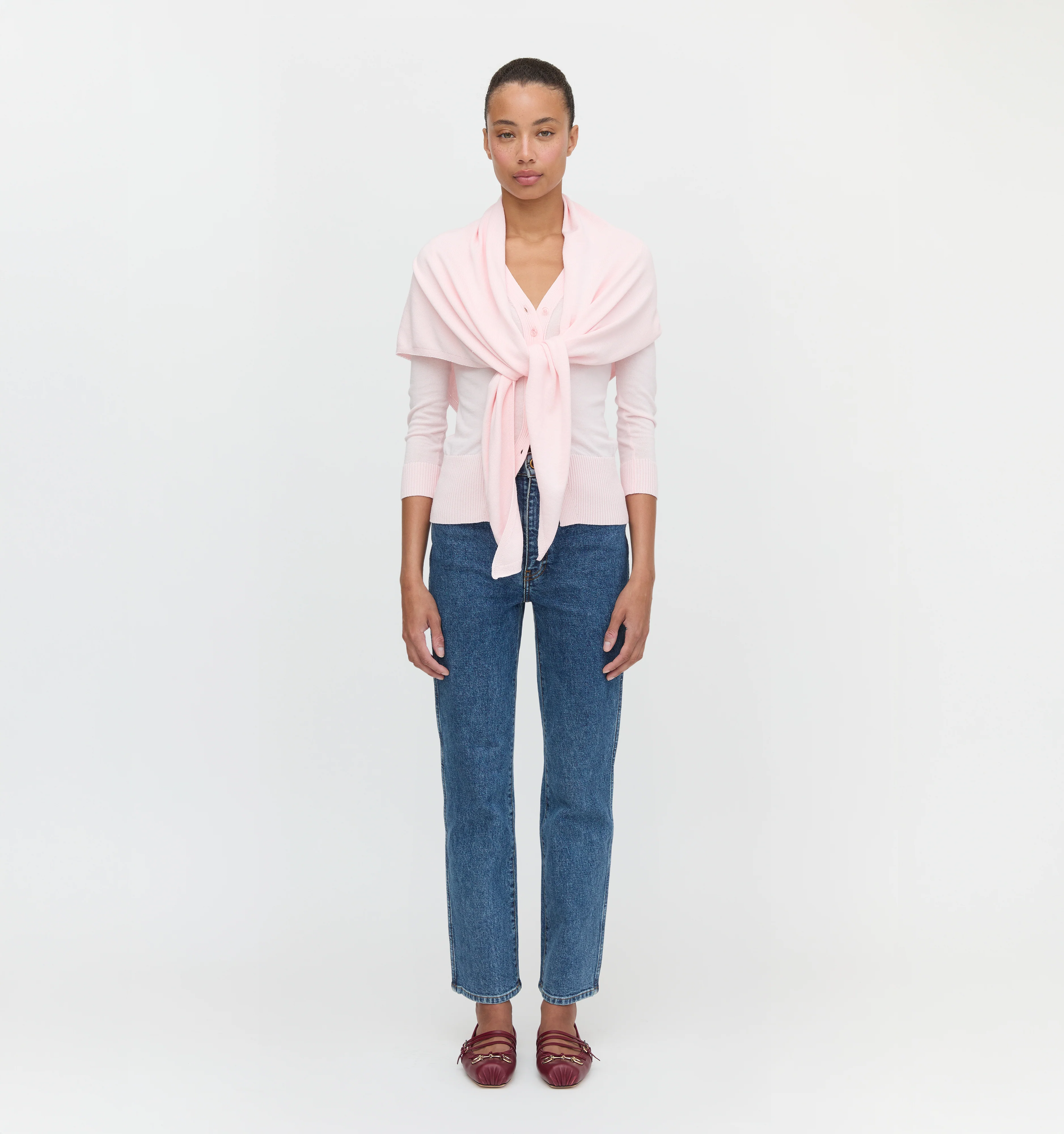 The Amal Cardigan - Soft Pink - Image 3