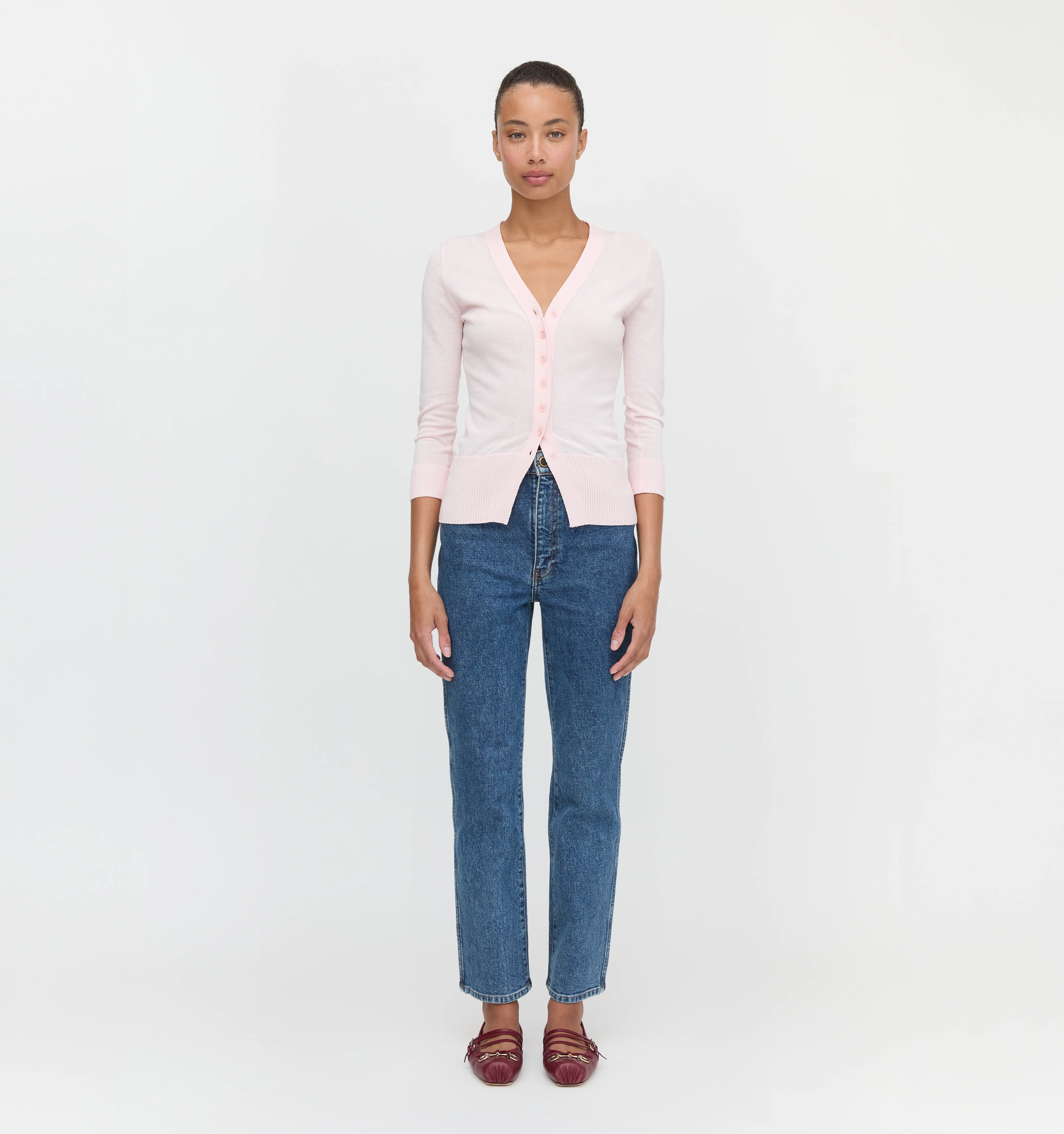 The Amal Cardigan - Soft Pink - Image 4