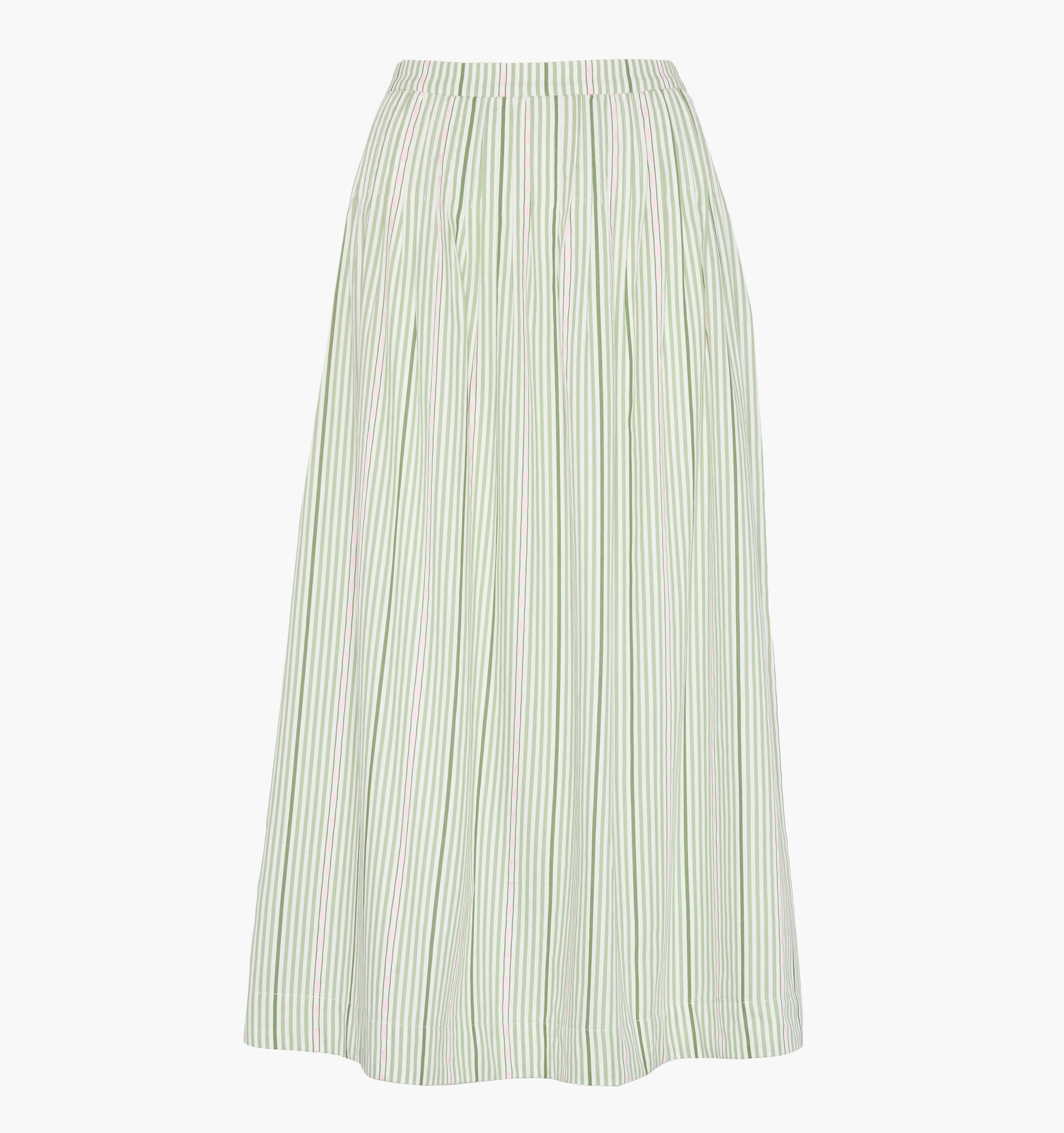 The Ame Skirt - Green Jacquard Stripe - Image 6