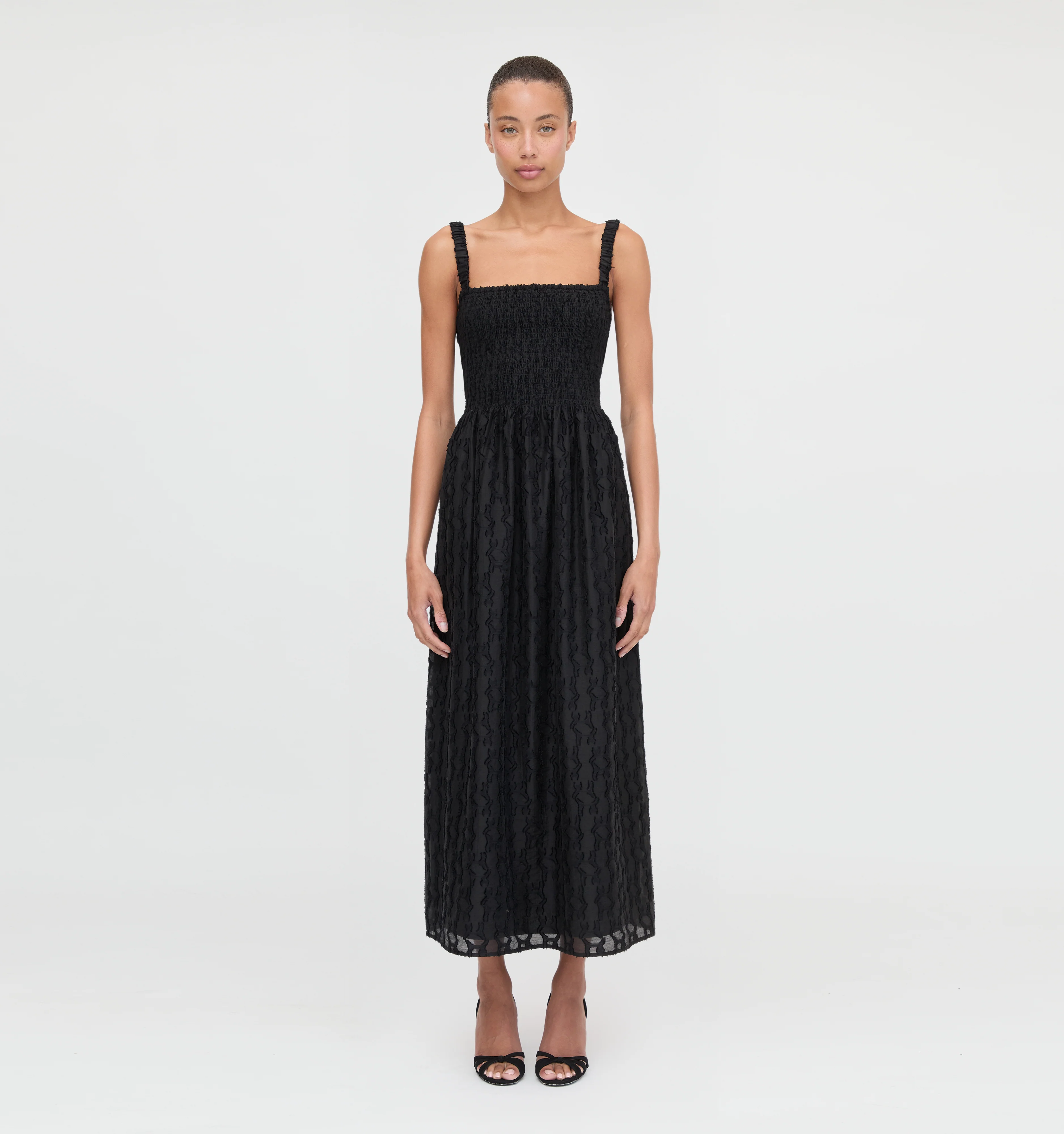 The Anita Nap Dress - Black Fil Coupé