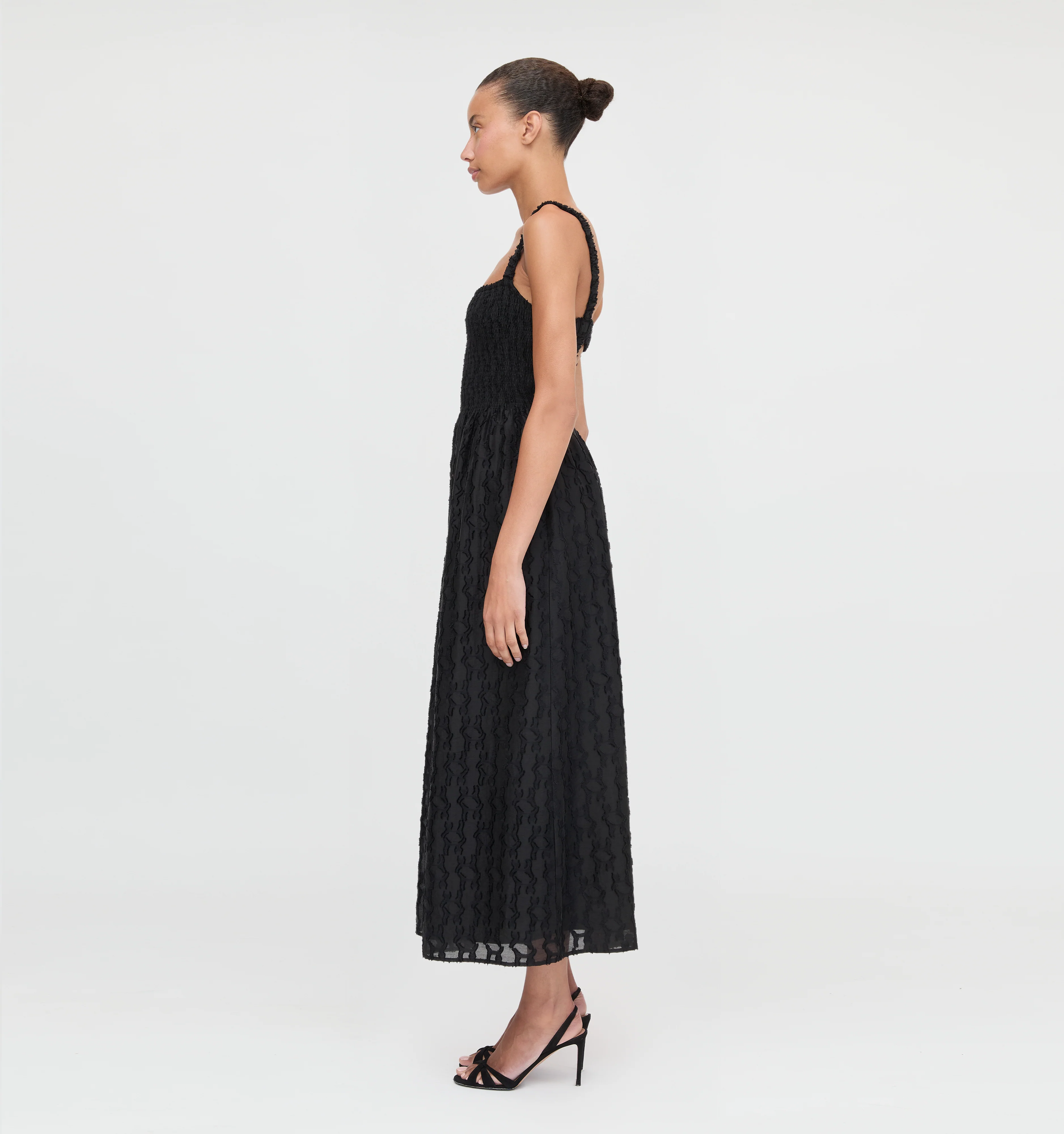 The Anita Nap Dress - Black Fil Coupé - Image 4