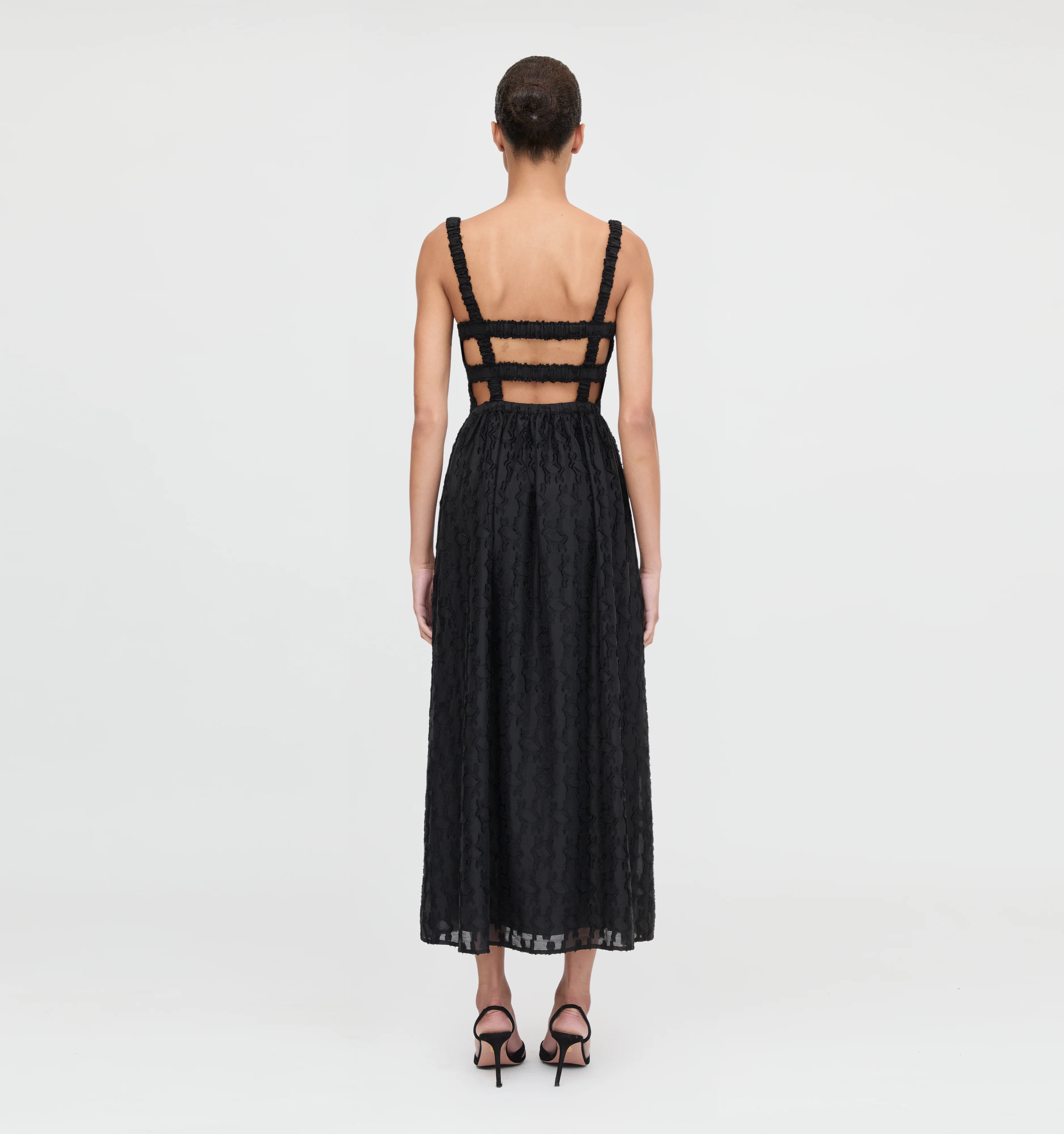 The Anita Nap Dress - Black Fil Coupé - Image 5