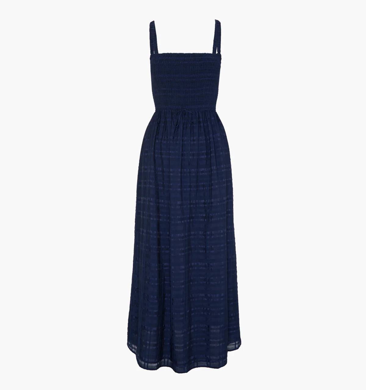 The Anita Nap Dress - Navy Sheer Plaid - Image 5
