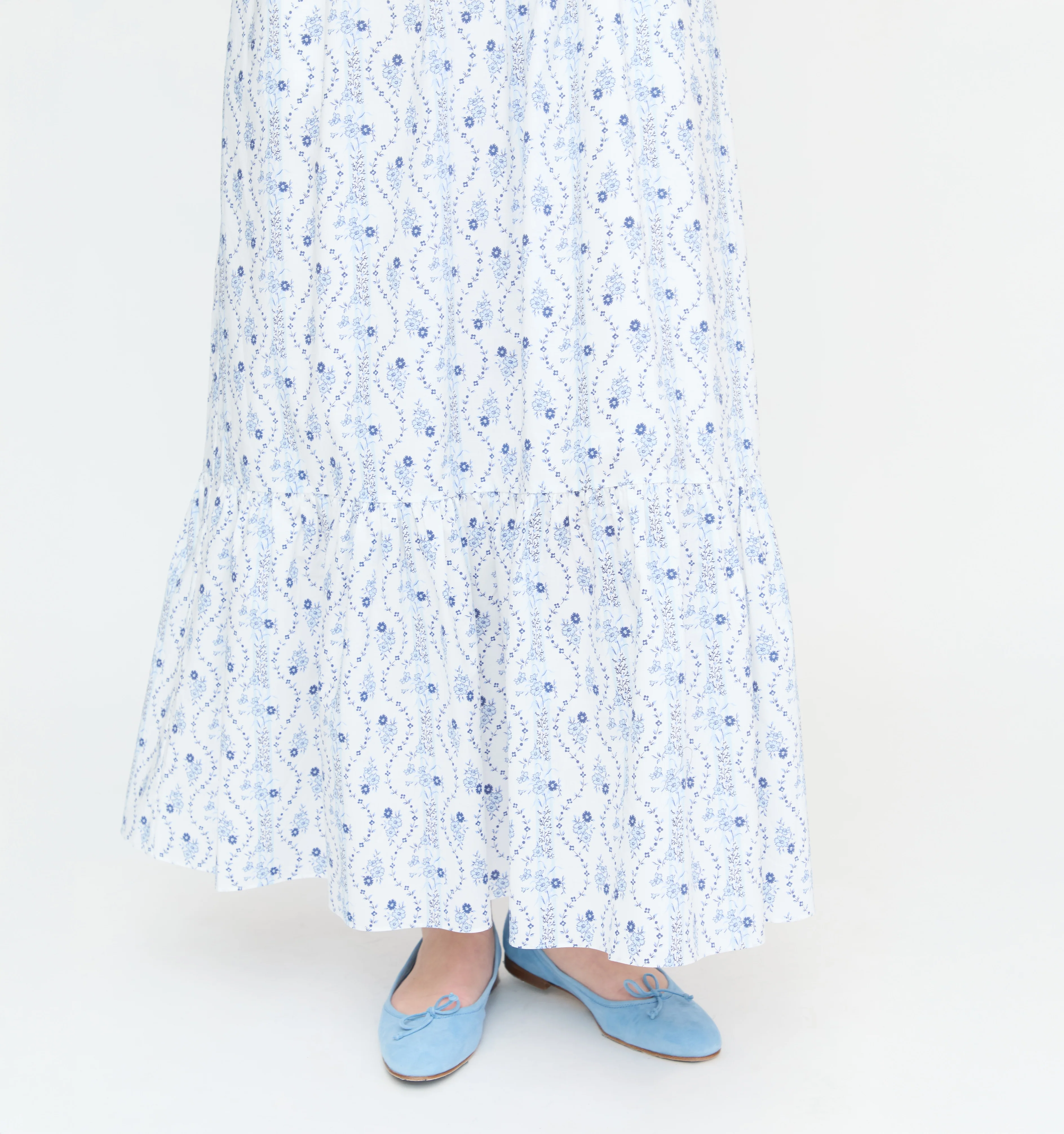 The Anjuli Nap Dress - Blue Vine Stripe - Image 3
