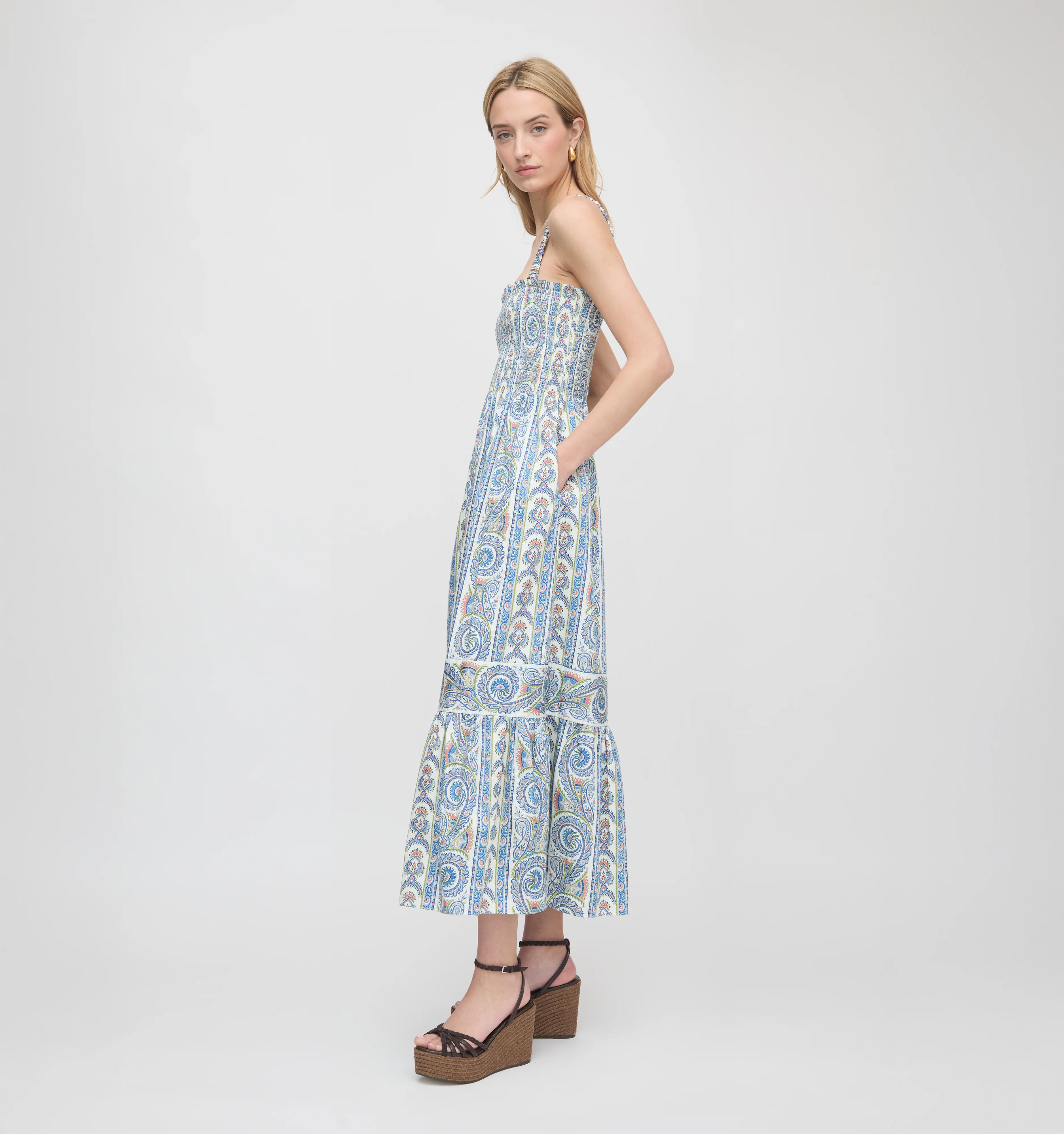 The Anjuli Nap Dress - Blue Corsica Paisley - Image 3