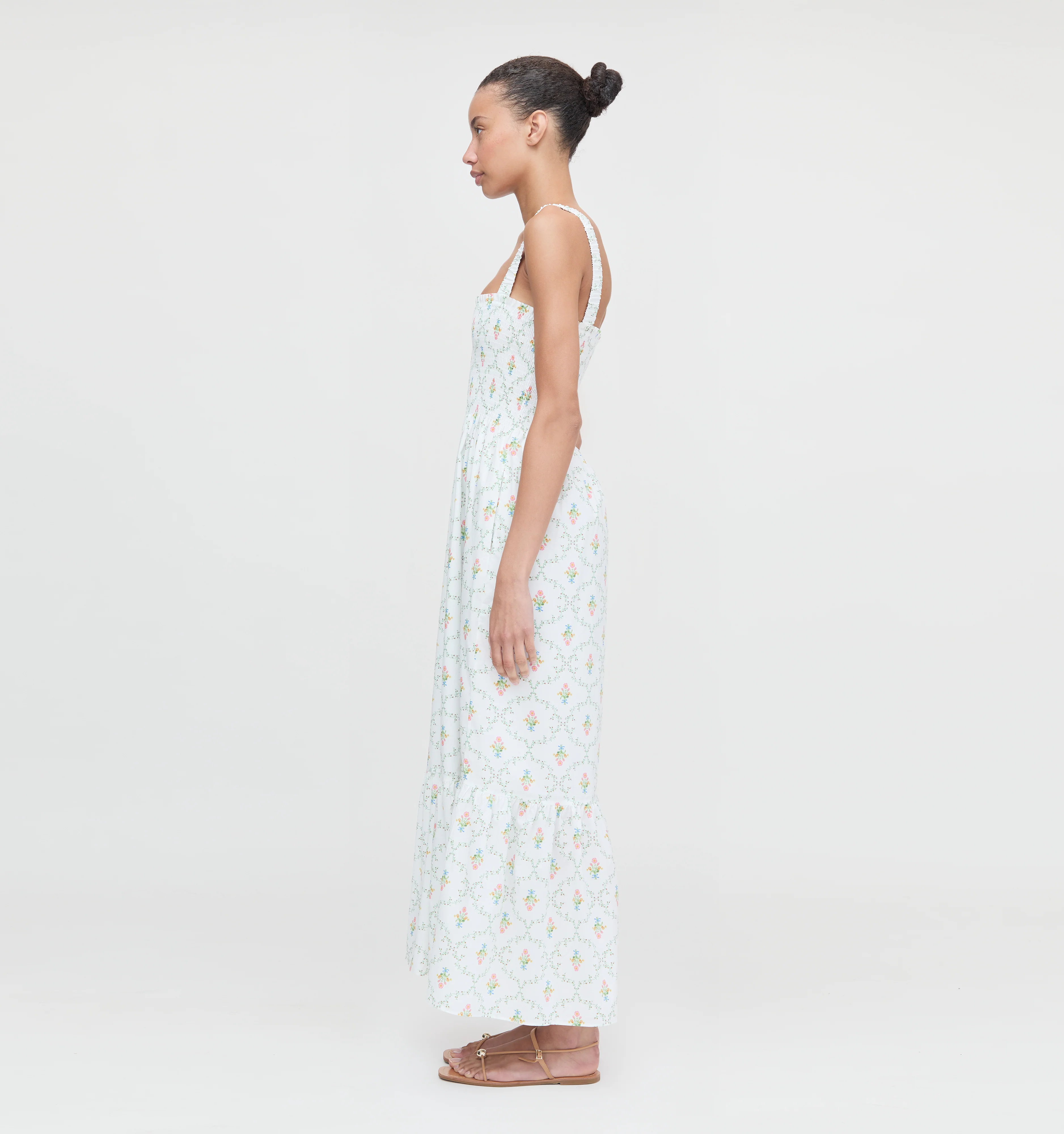 The Anjuli Nap Dress - Pastel Trellis Cotton - Image 3