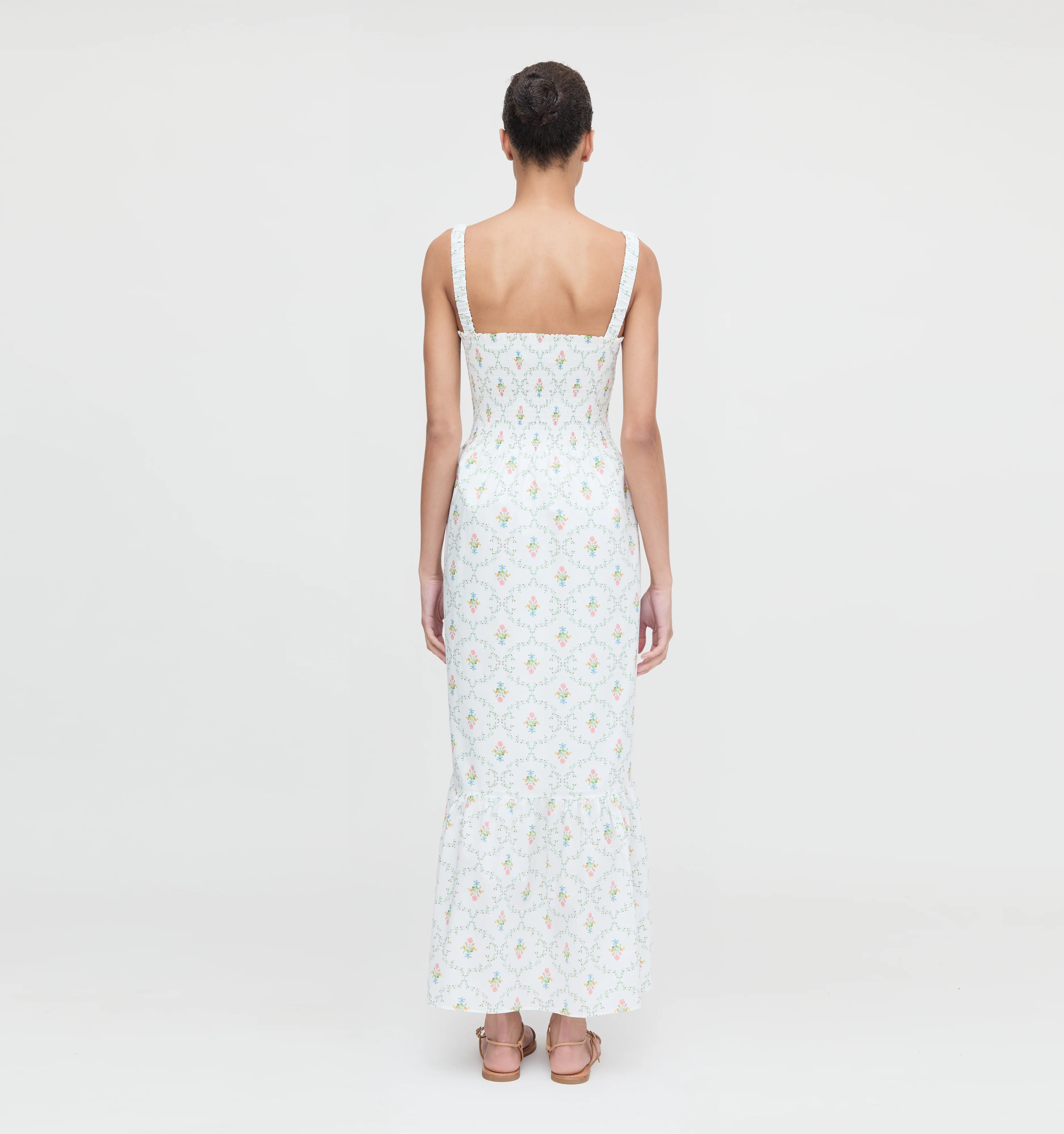 The Anjuli Nap Dress - Pastel Trellis Cotton - Image 4