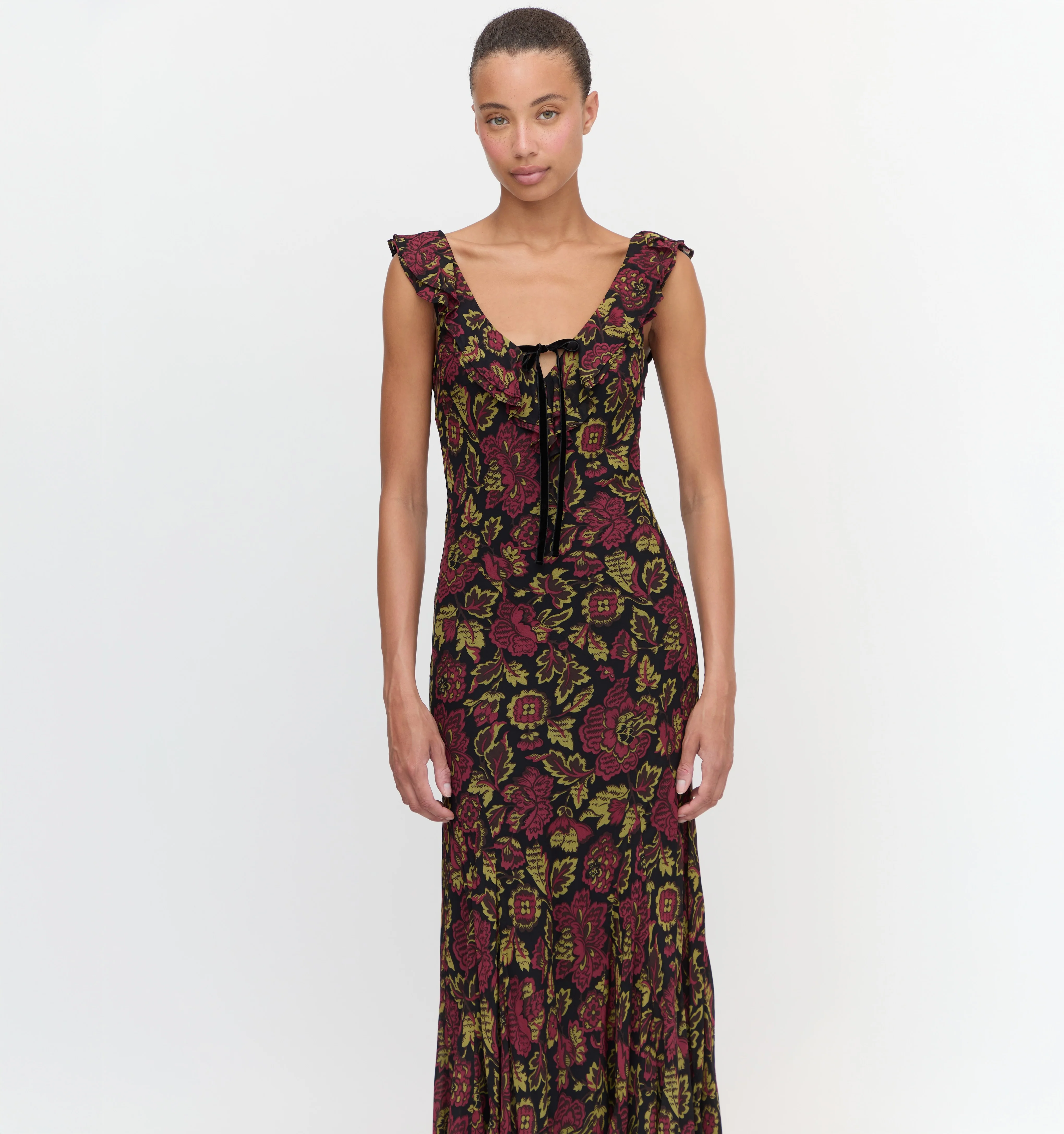 The Augustina Dress - Black Palampore Floral - Image 3