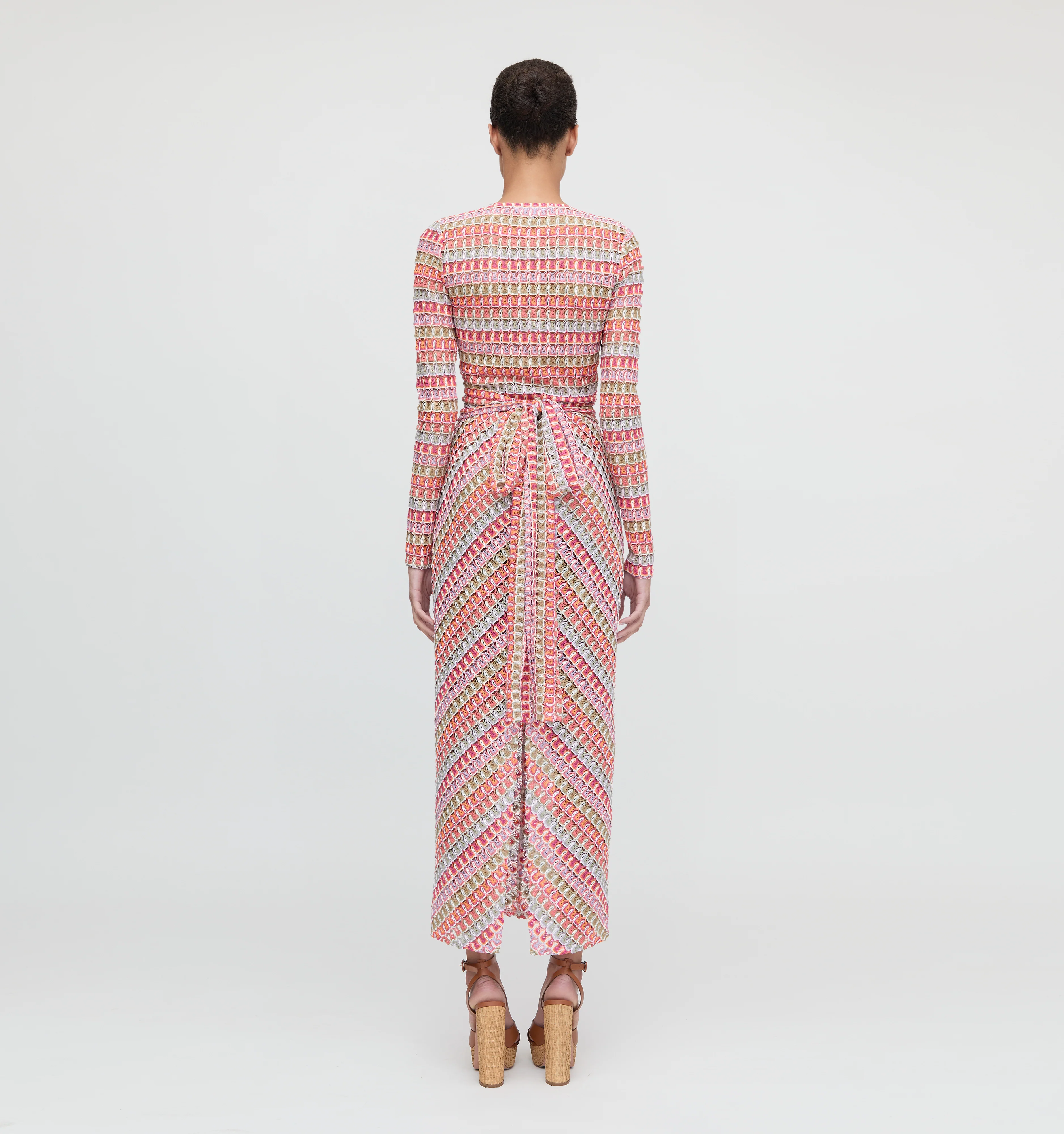 The Aviva Wrap Top - Pastel Crochet Knit - Image 3