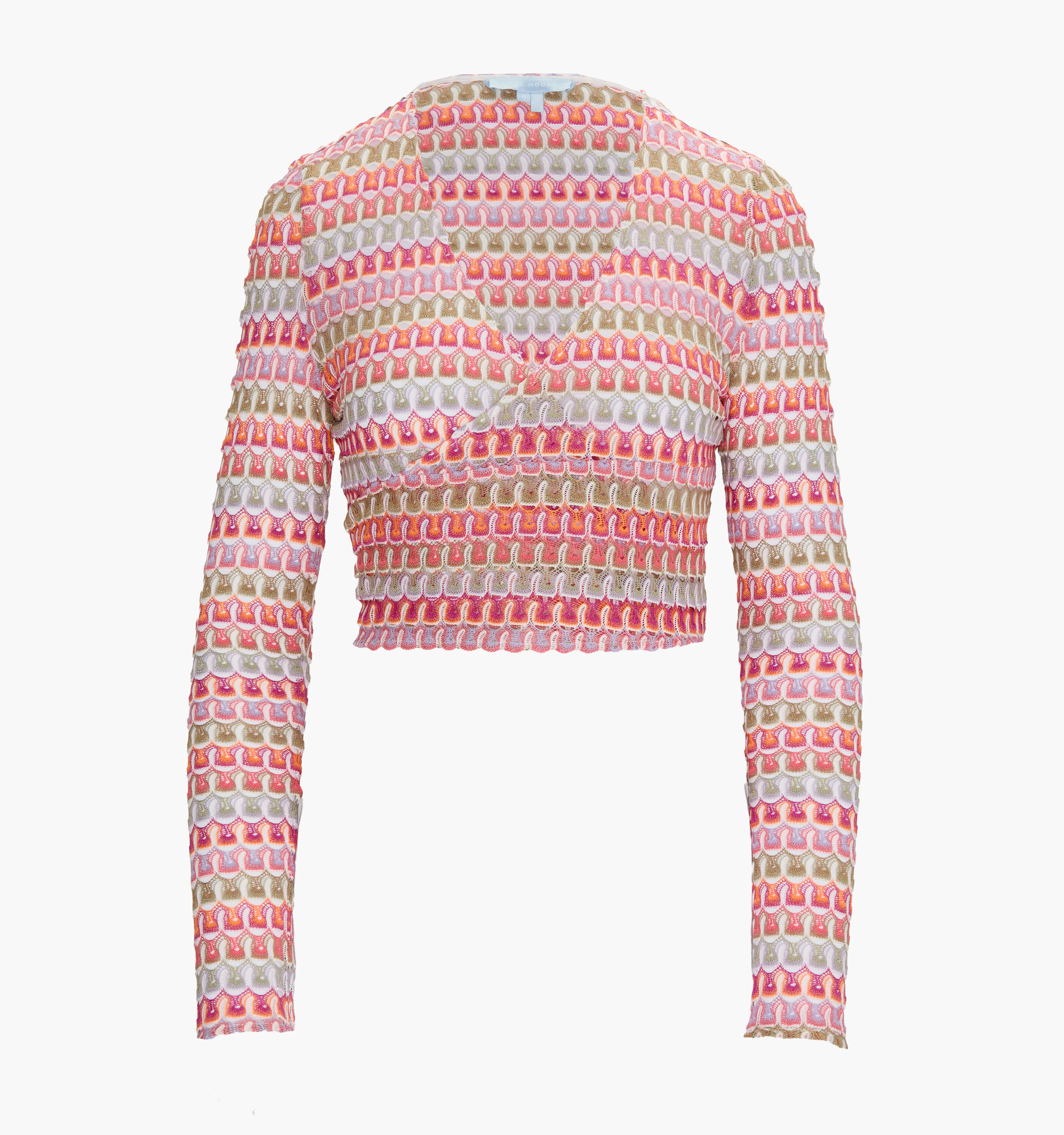 The Aviva Wrap Top - Pastel Crochet Knit - Image 5