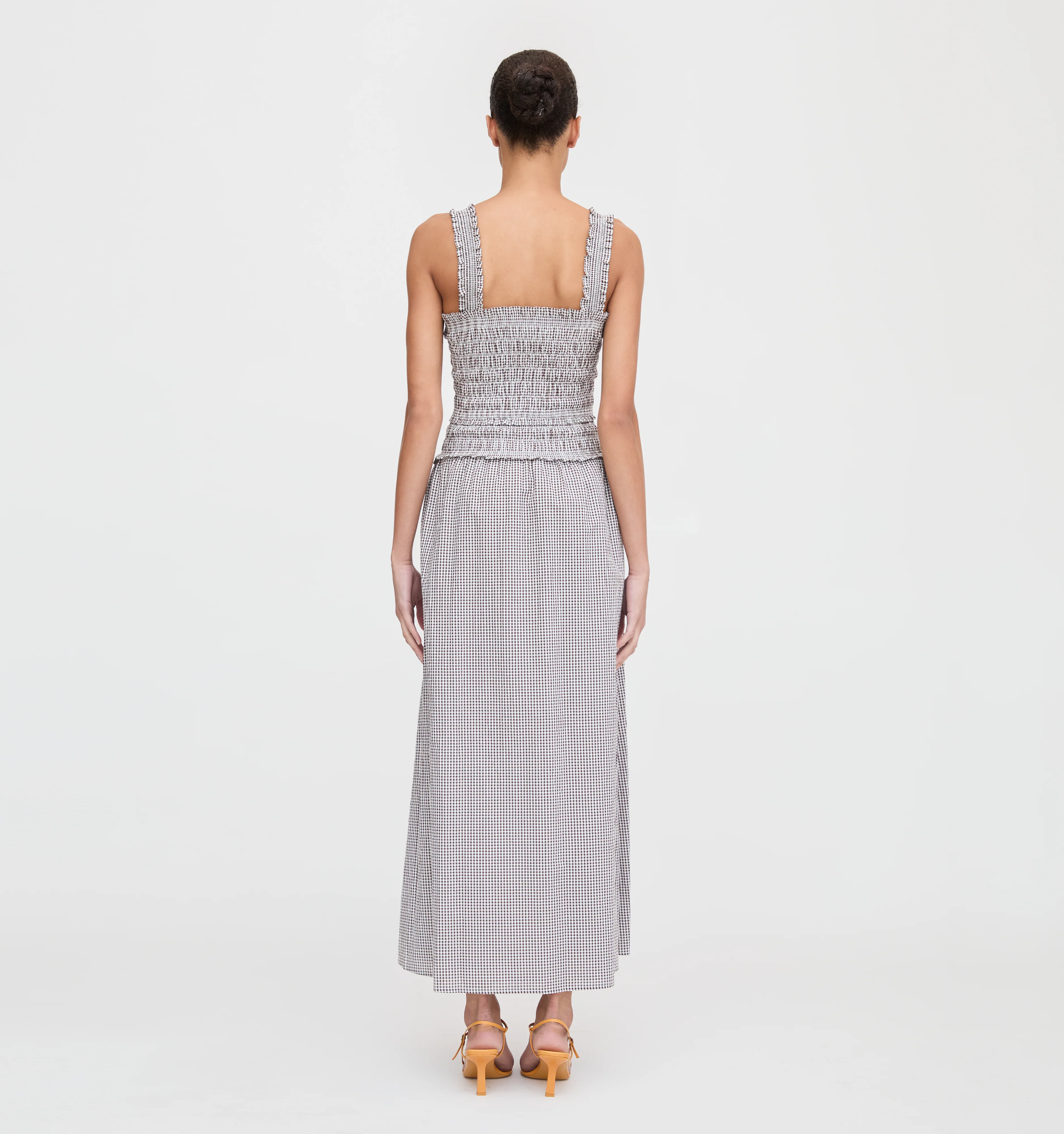 The Azalea Maxi Nap Dress - Chocolate Gingham - Image 4