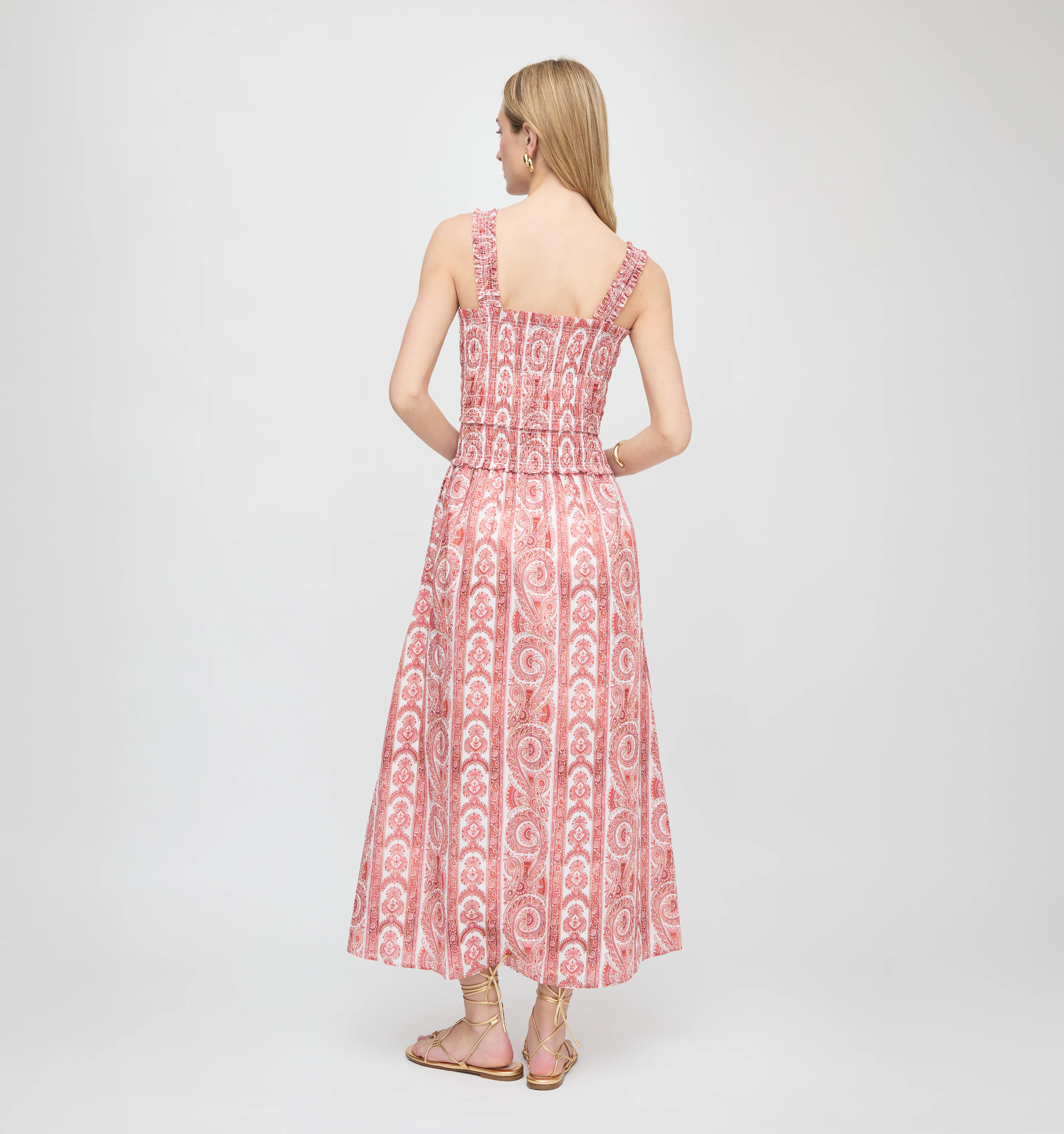 The Azalea Maxi Nap Dress - Coral Corsica Paisley - Image 4