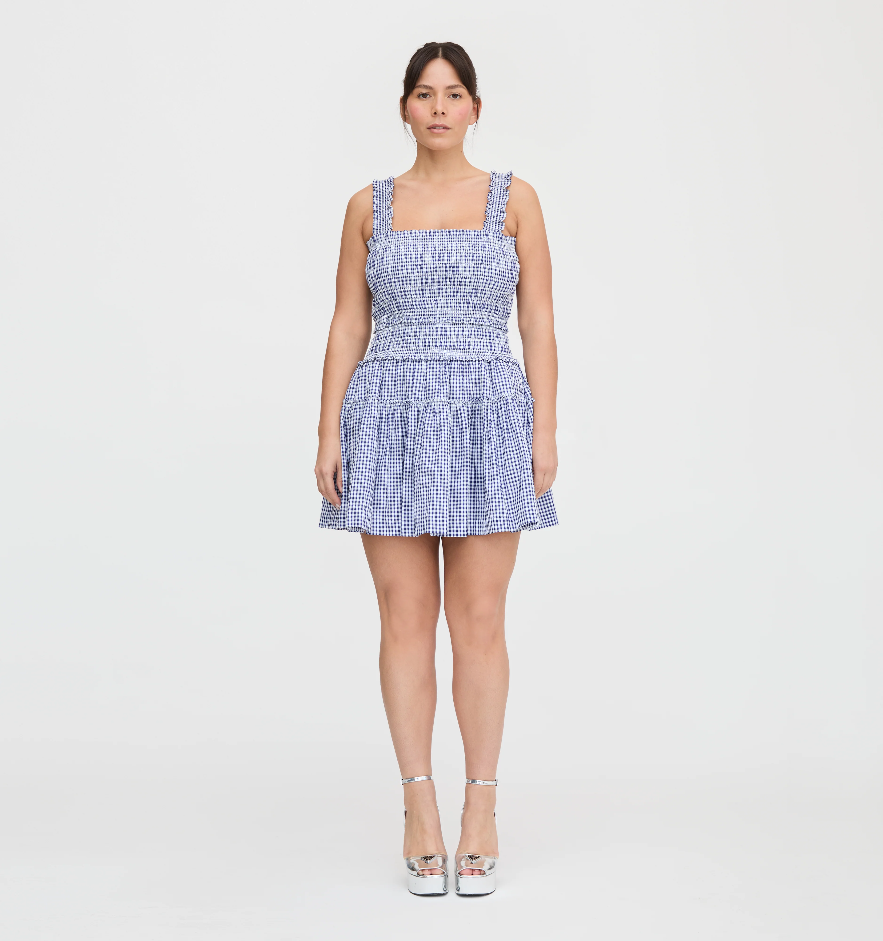 The Azalea Mini Nap Dress - Navy Gingham - Image 6