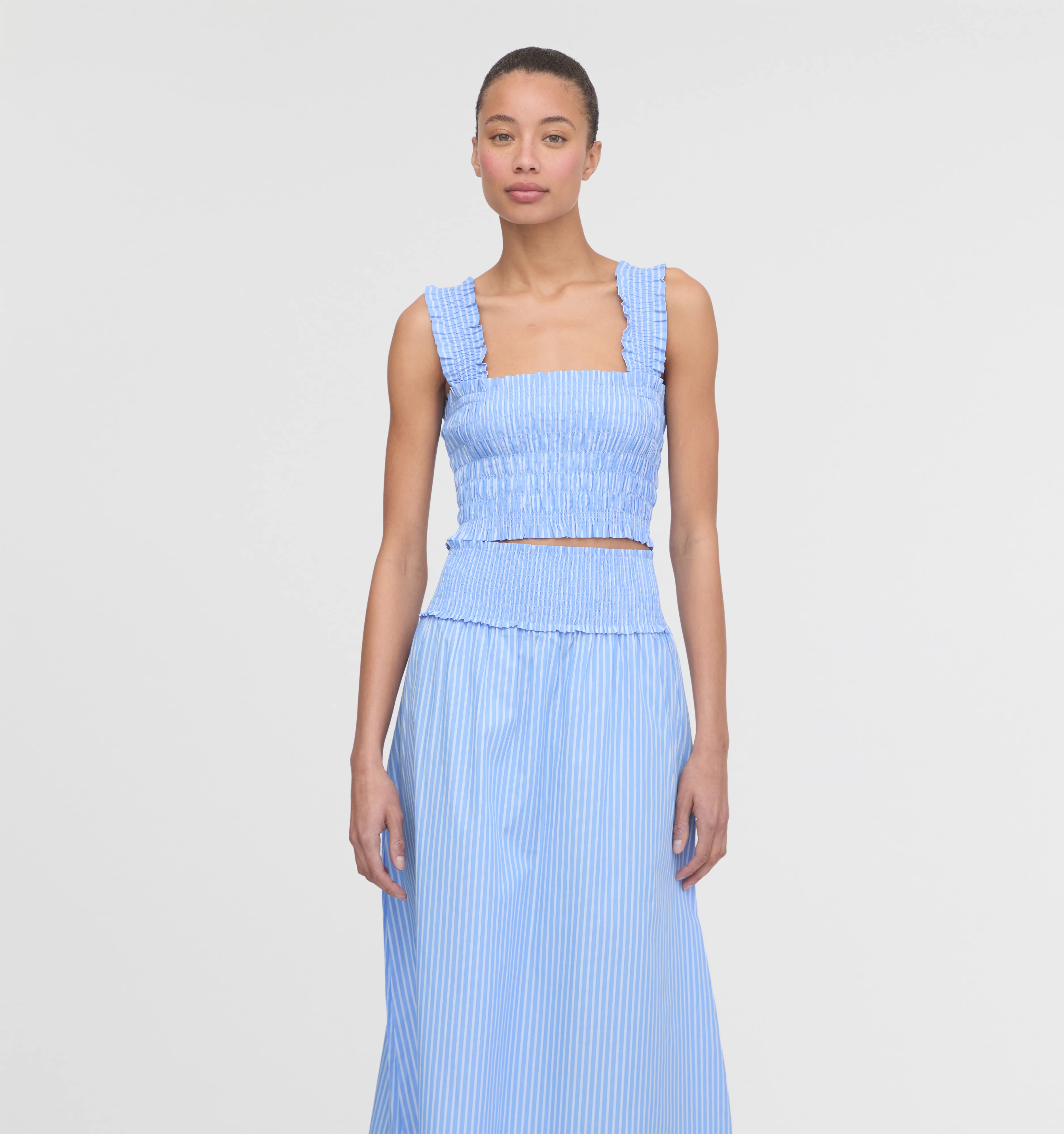 The Delphine Nap Skirt - Blue Stripe - Image 2