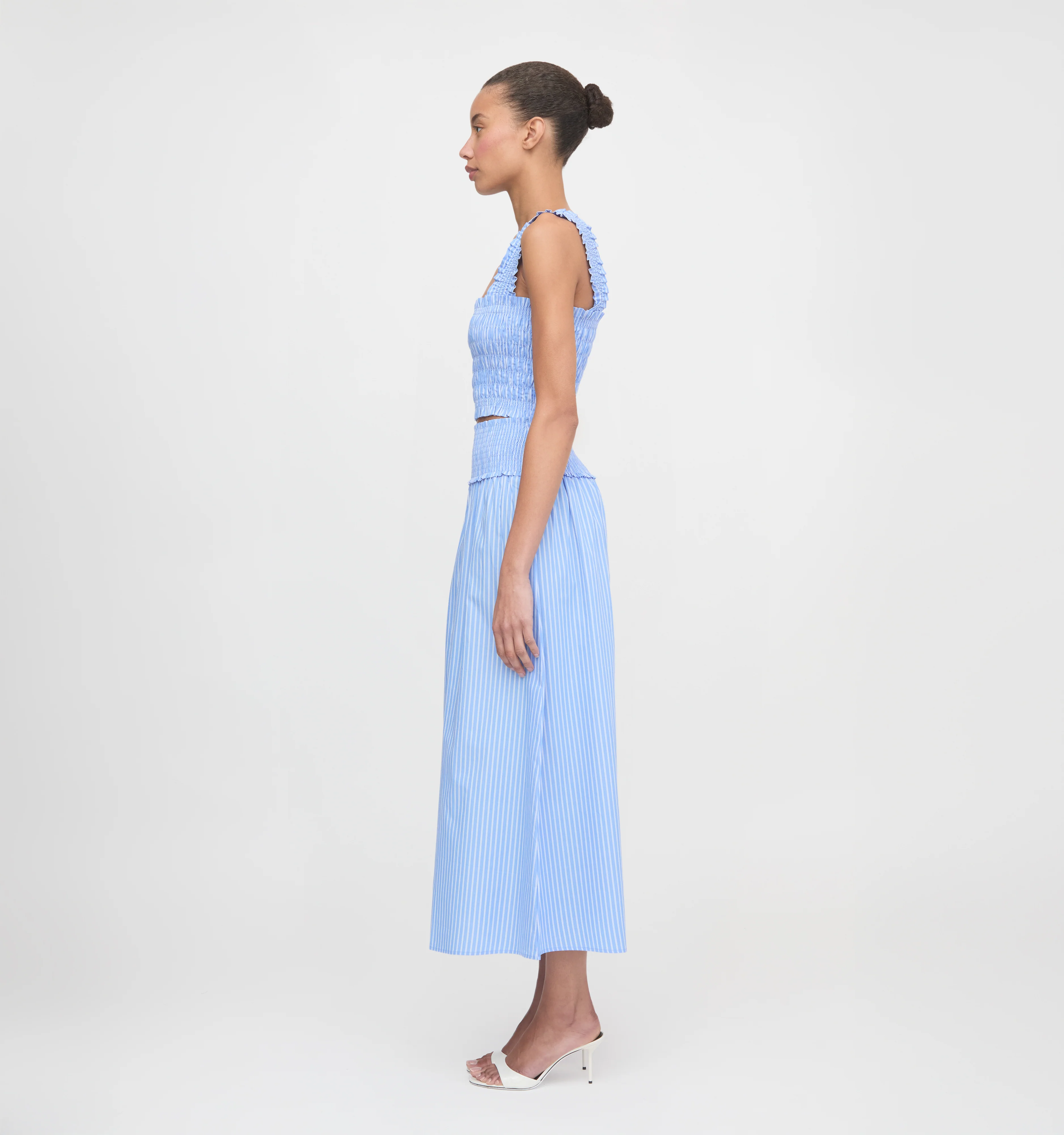 The Delphine Nap Skirt - Blue Stripe - Image 4
