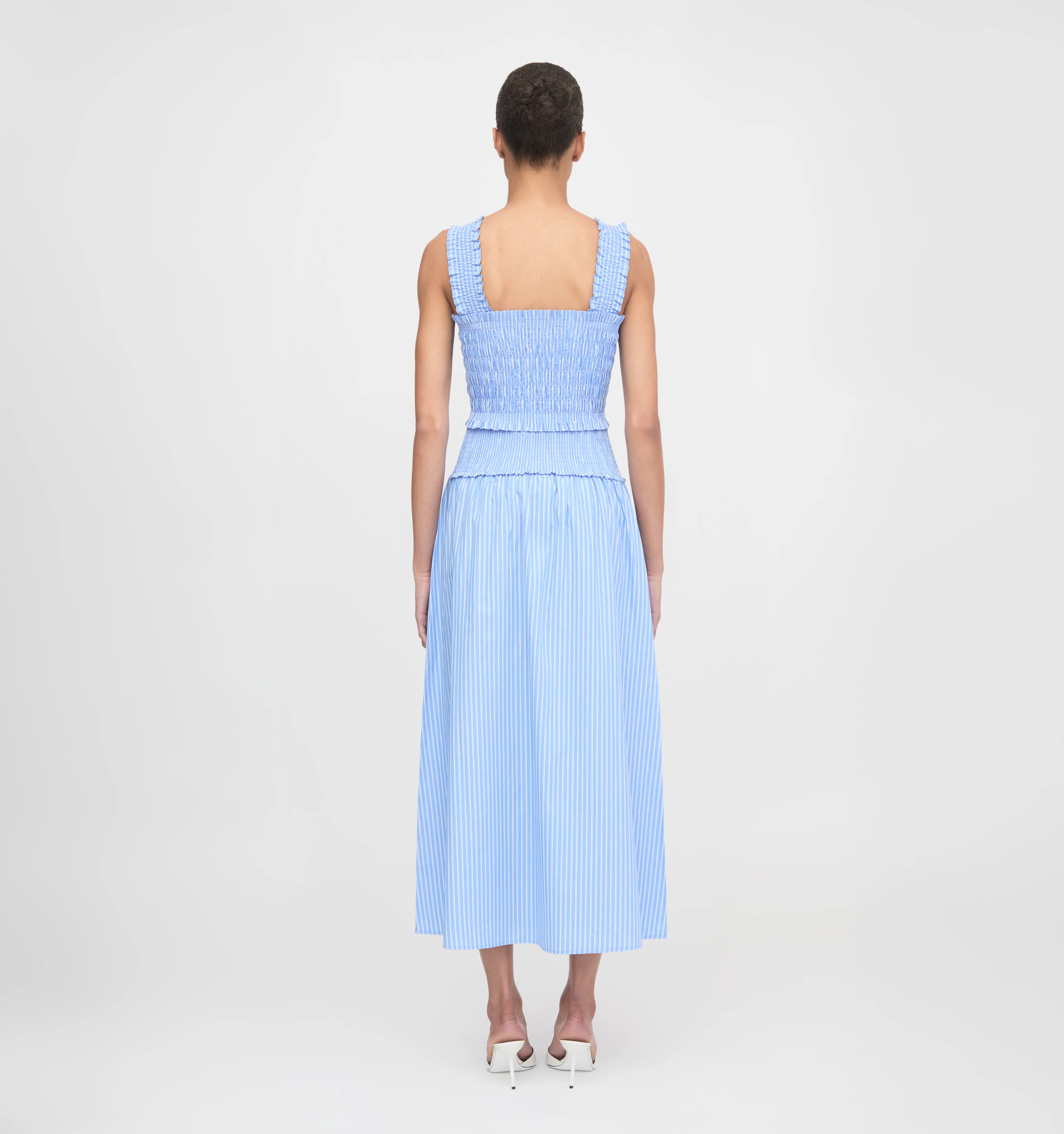The Delphine Nap Skirt - Blue Stripe - Image 3