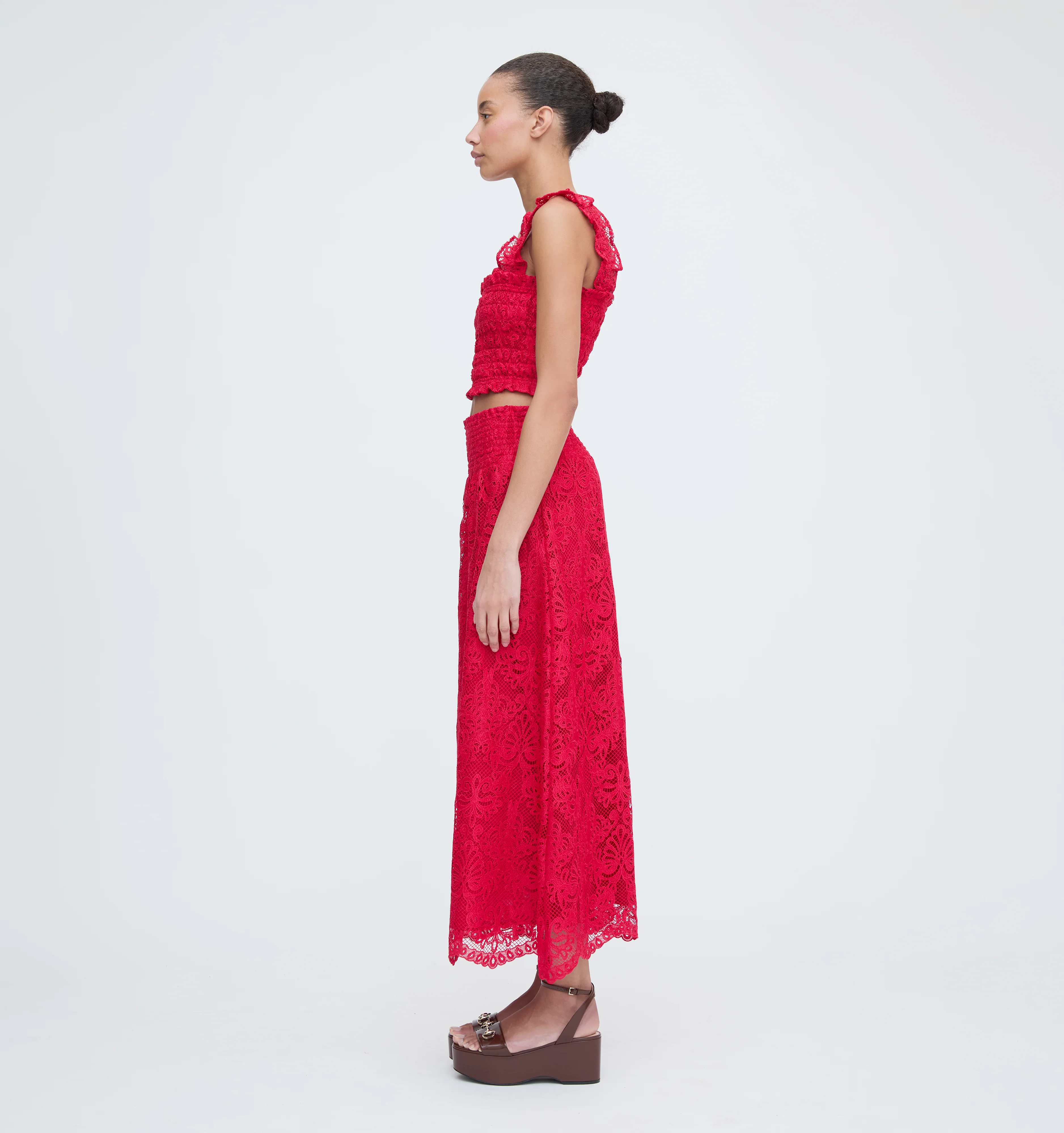 The Azalea Nap Top - Cerise Lace - Image 3