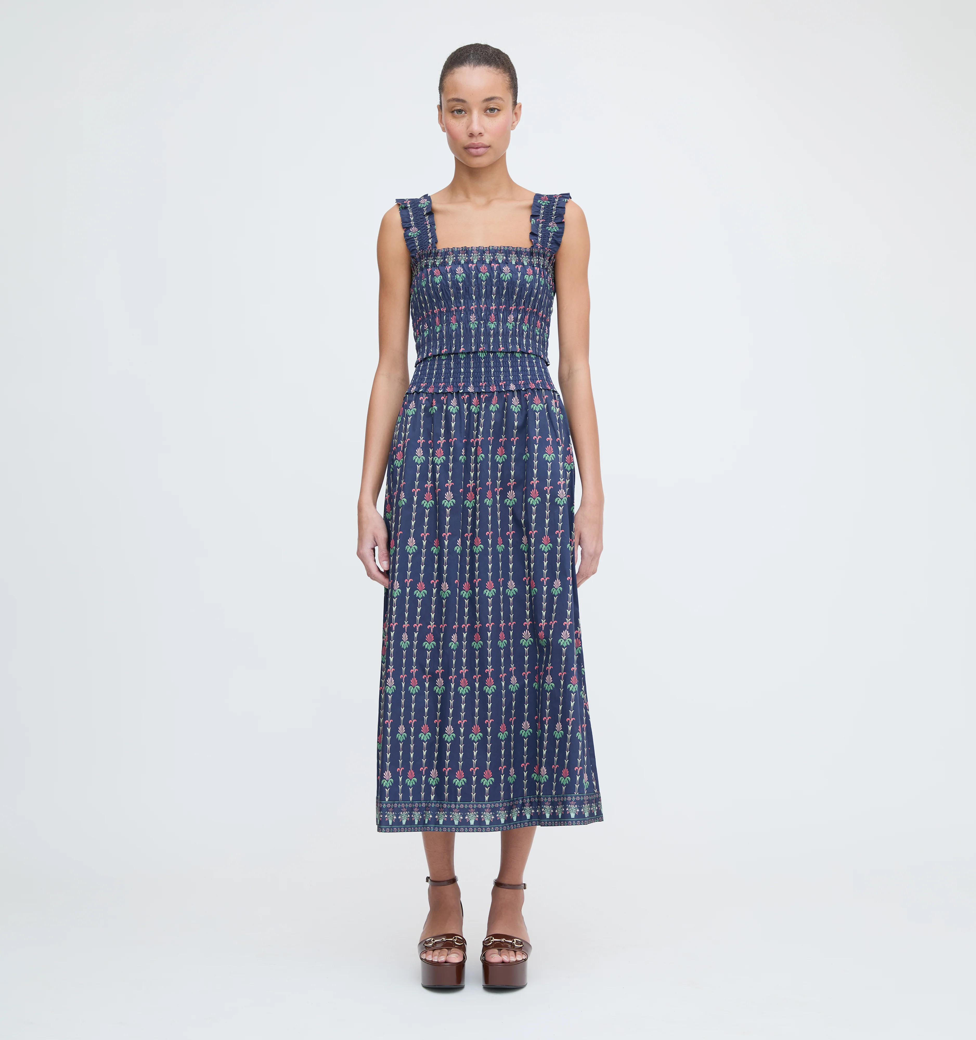 The Azalea Nap Top - Navy Trailing Fern - Image 3
