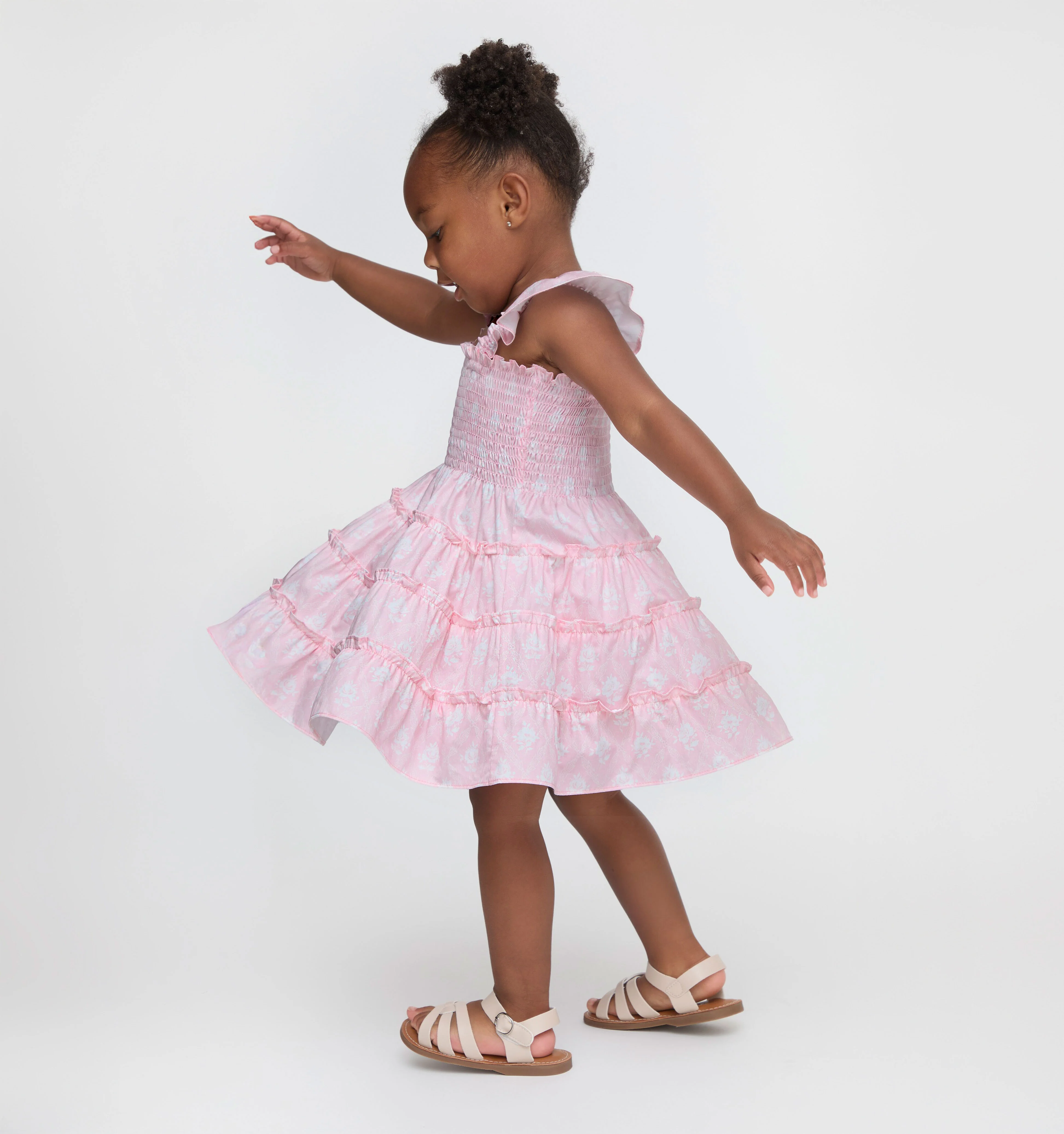 The Baby Ellie Nap Dress - Pink Ambrose Floral - Image 4