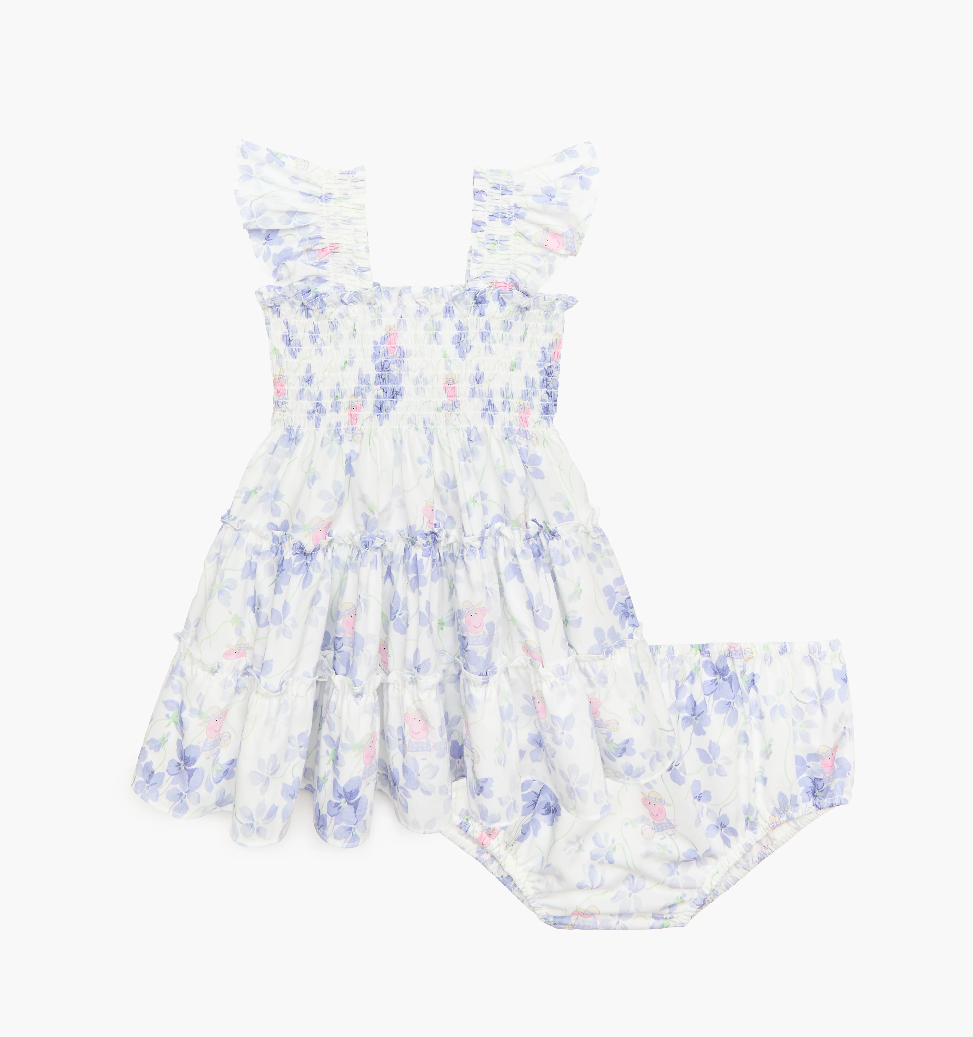 The Peppa Pig Baby Ellie Nap Dress -  Lilac Floral - Image 5