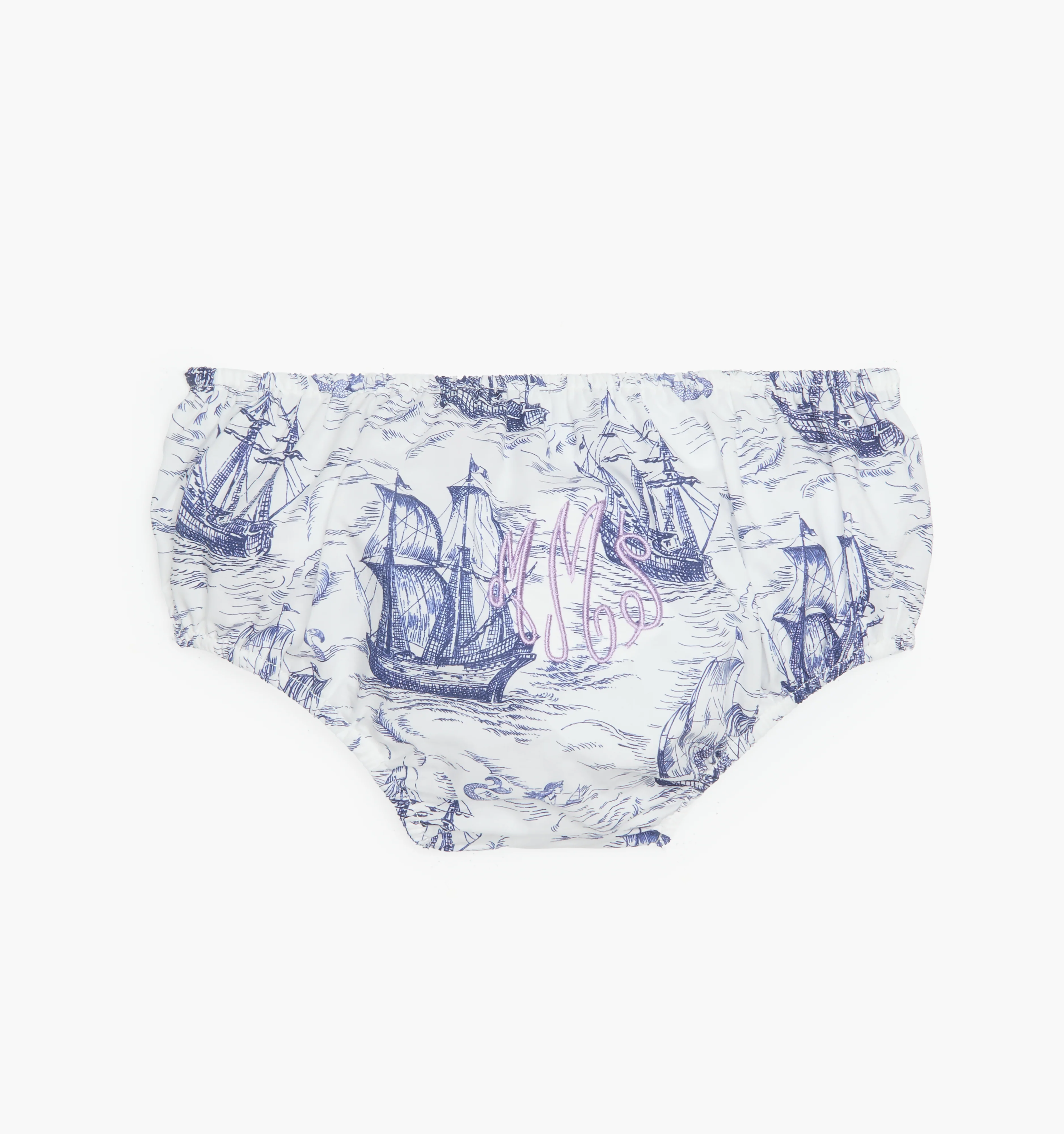 The Baby Ellie Nap Dress - Navy Mariner's Toile - Image 5