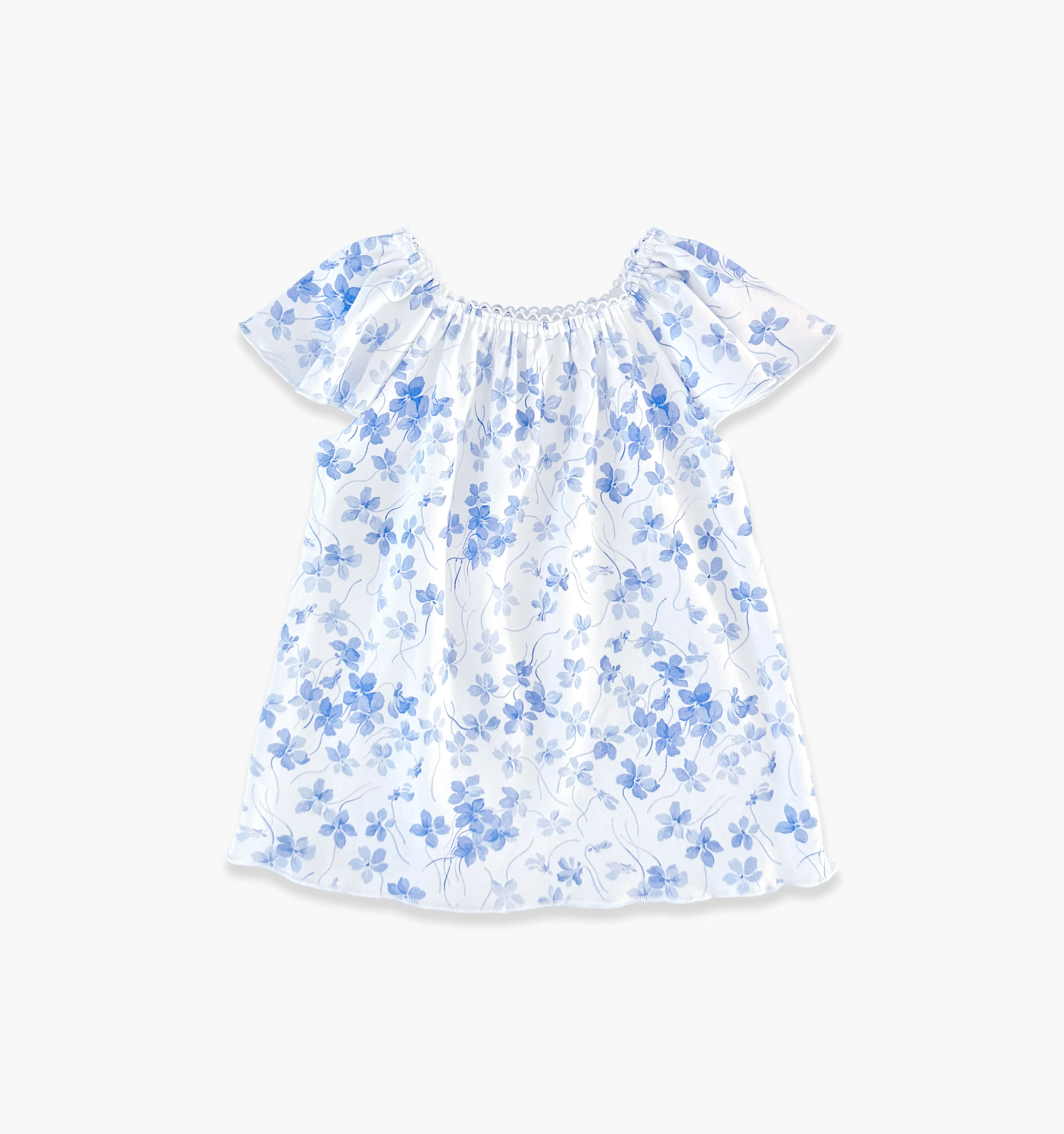 The Baby Keira Dress - Blue Sweet Peas - Image 3