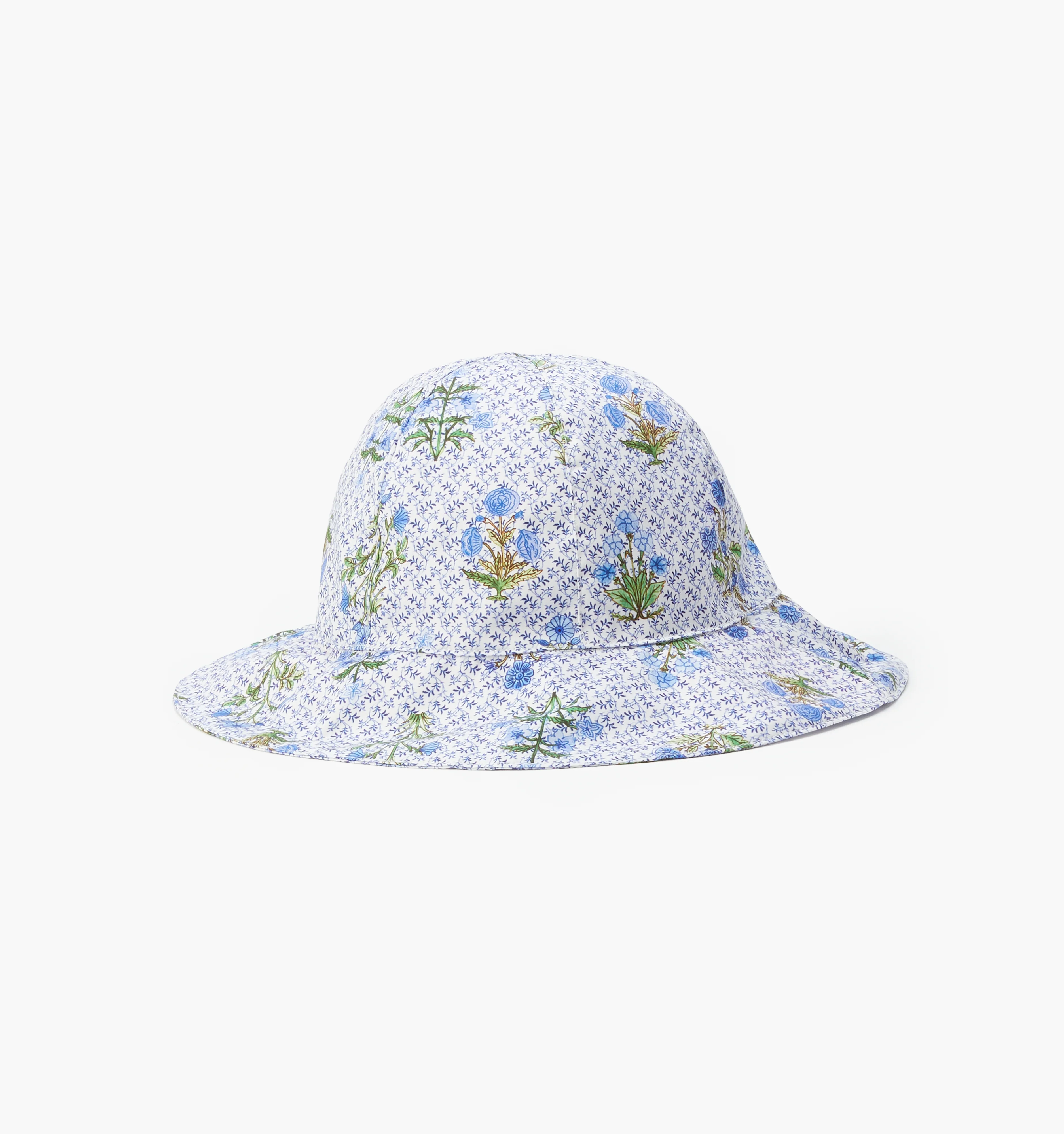 The Baby Sunhat - Blue Block Print - Image 2