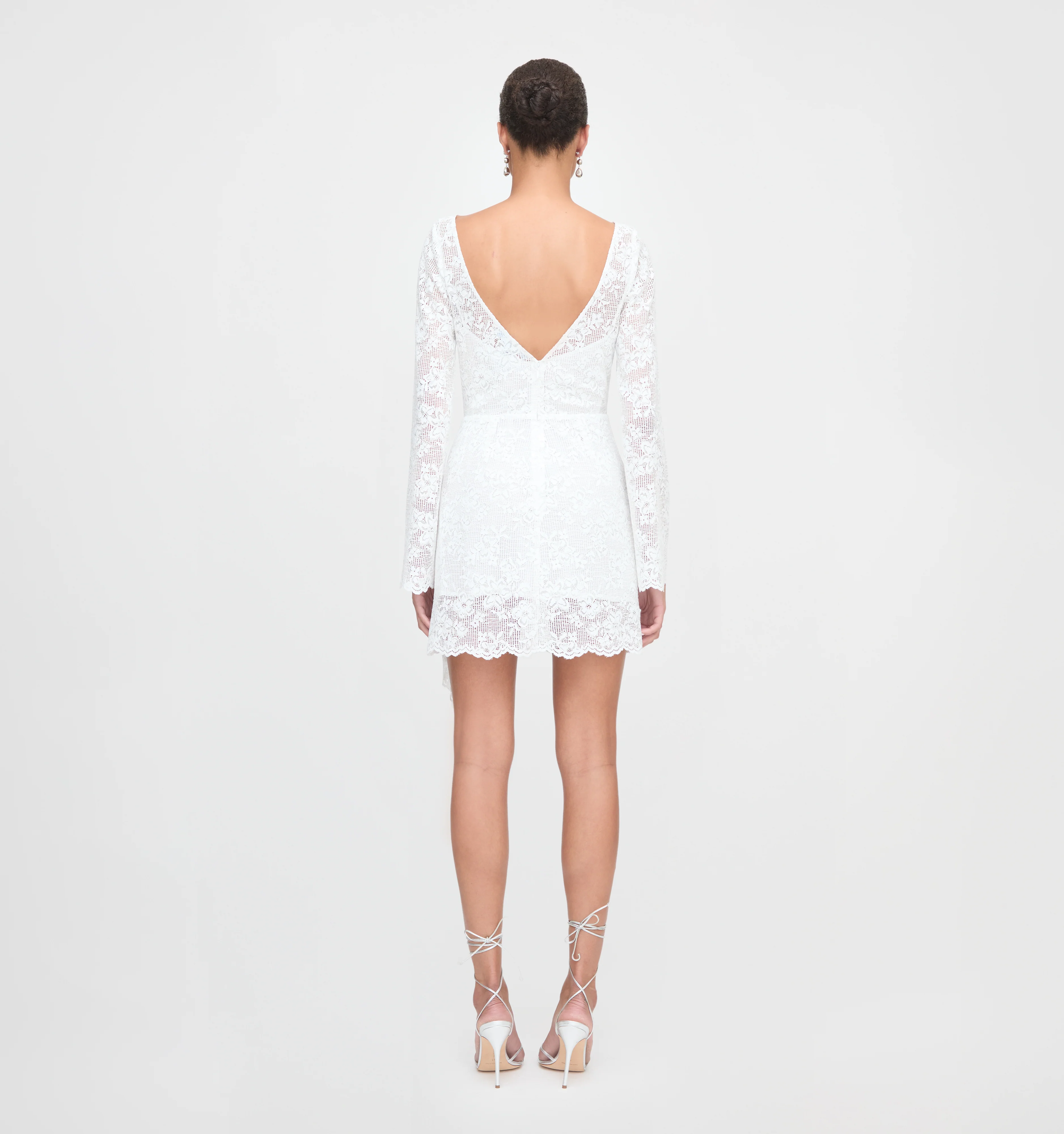 The Becca Dress - White Metallic Lace - Image 4