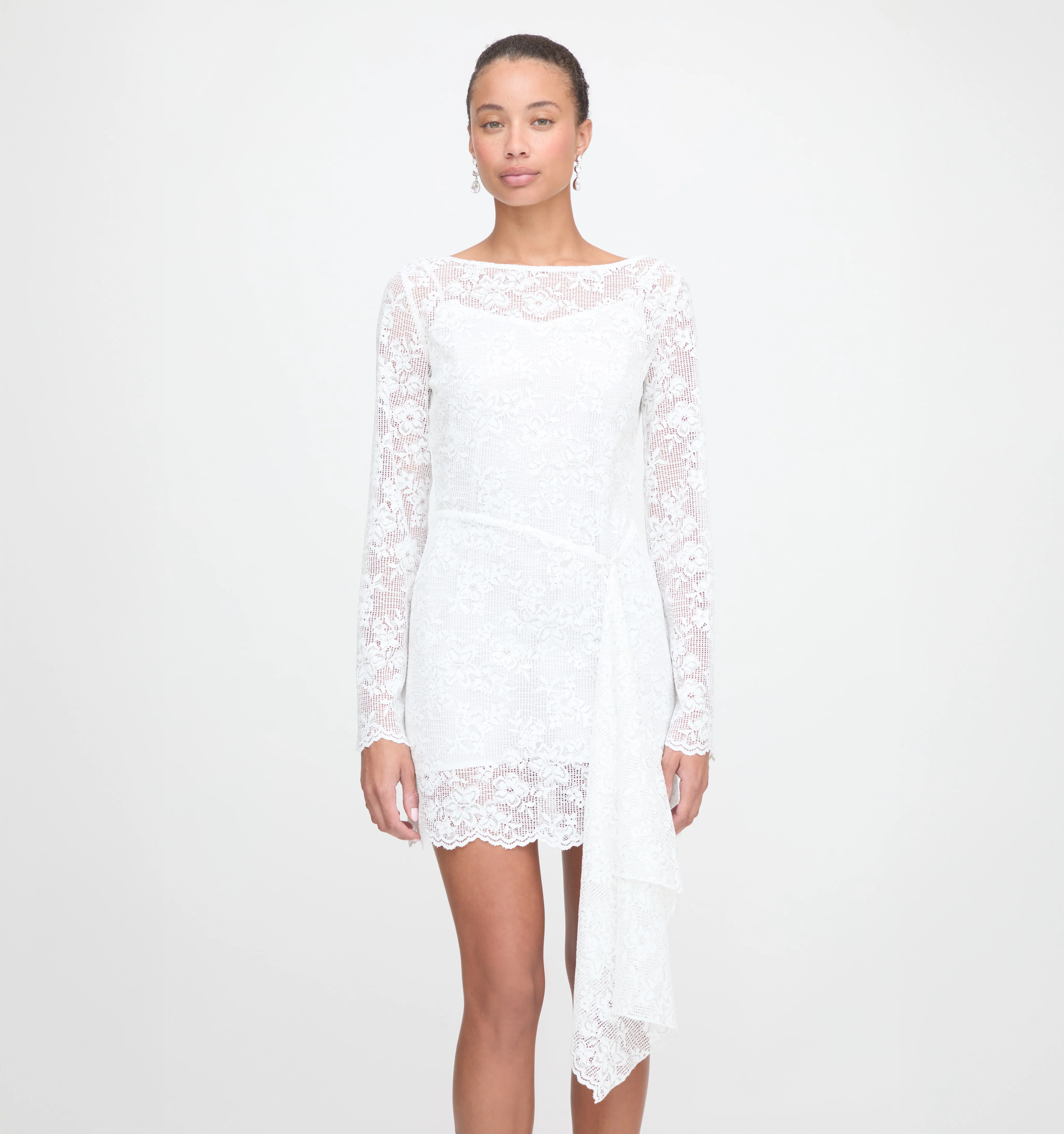 The Becca Dress - White Metallic Lace - Image 5