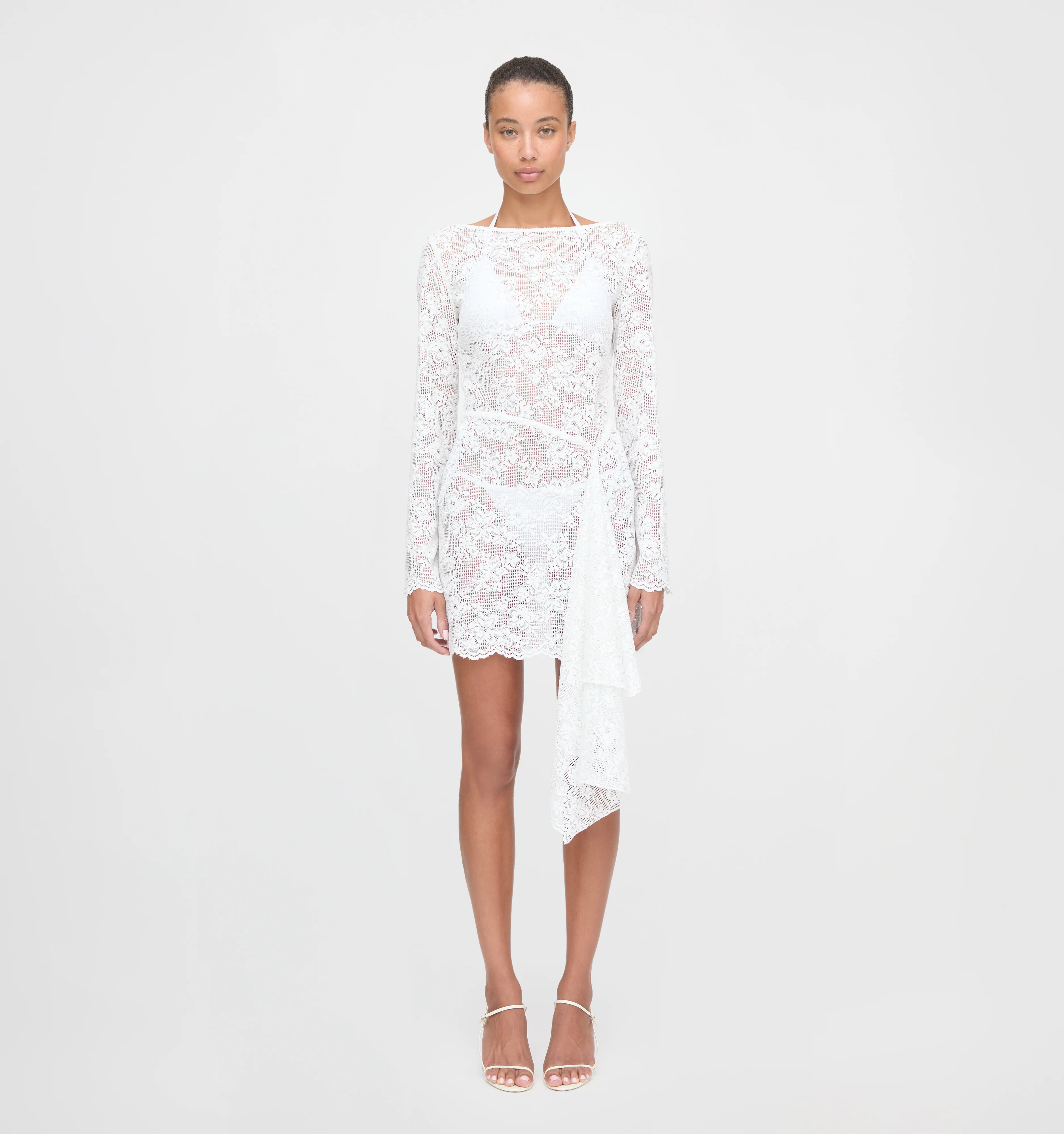 The Becca Dress - White Metallic Lace - Image 6