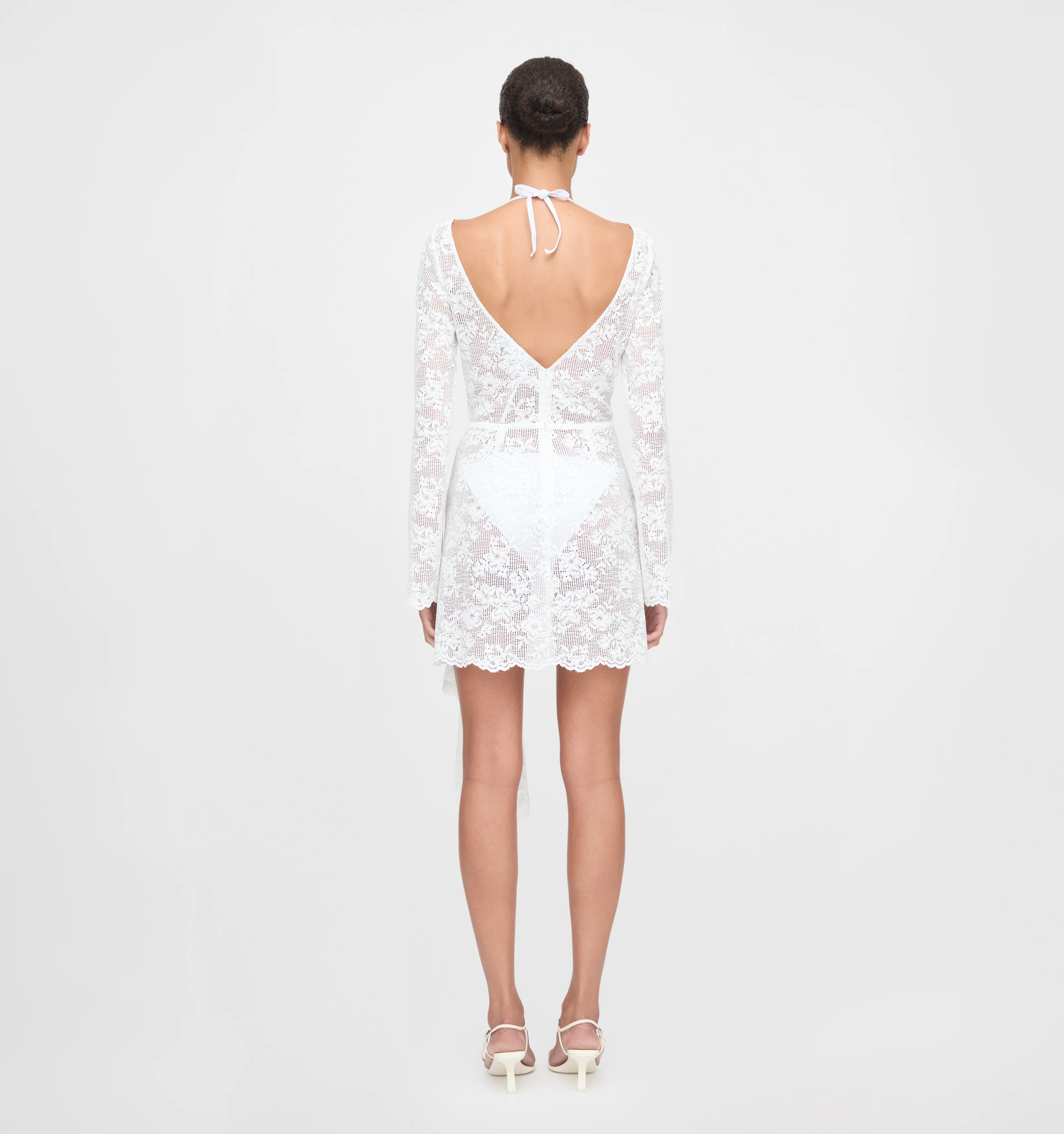 The Becca Dress - White Metallic Lace - Image 7