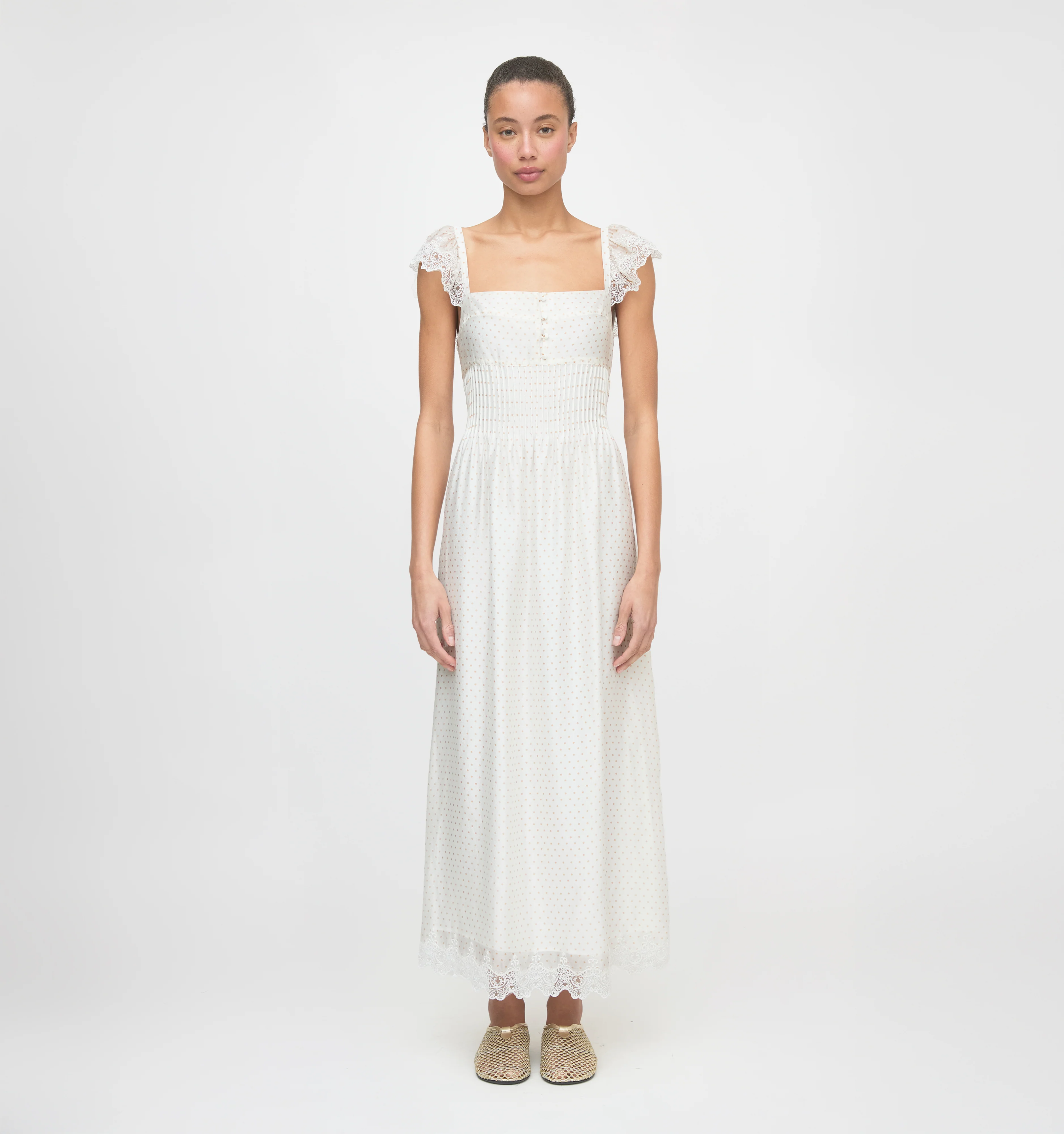 The Beckham Dress - Sand Dot - Image 2