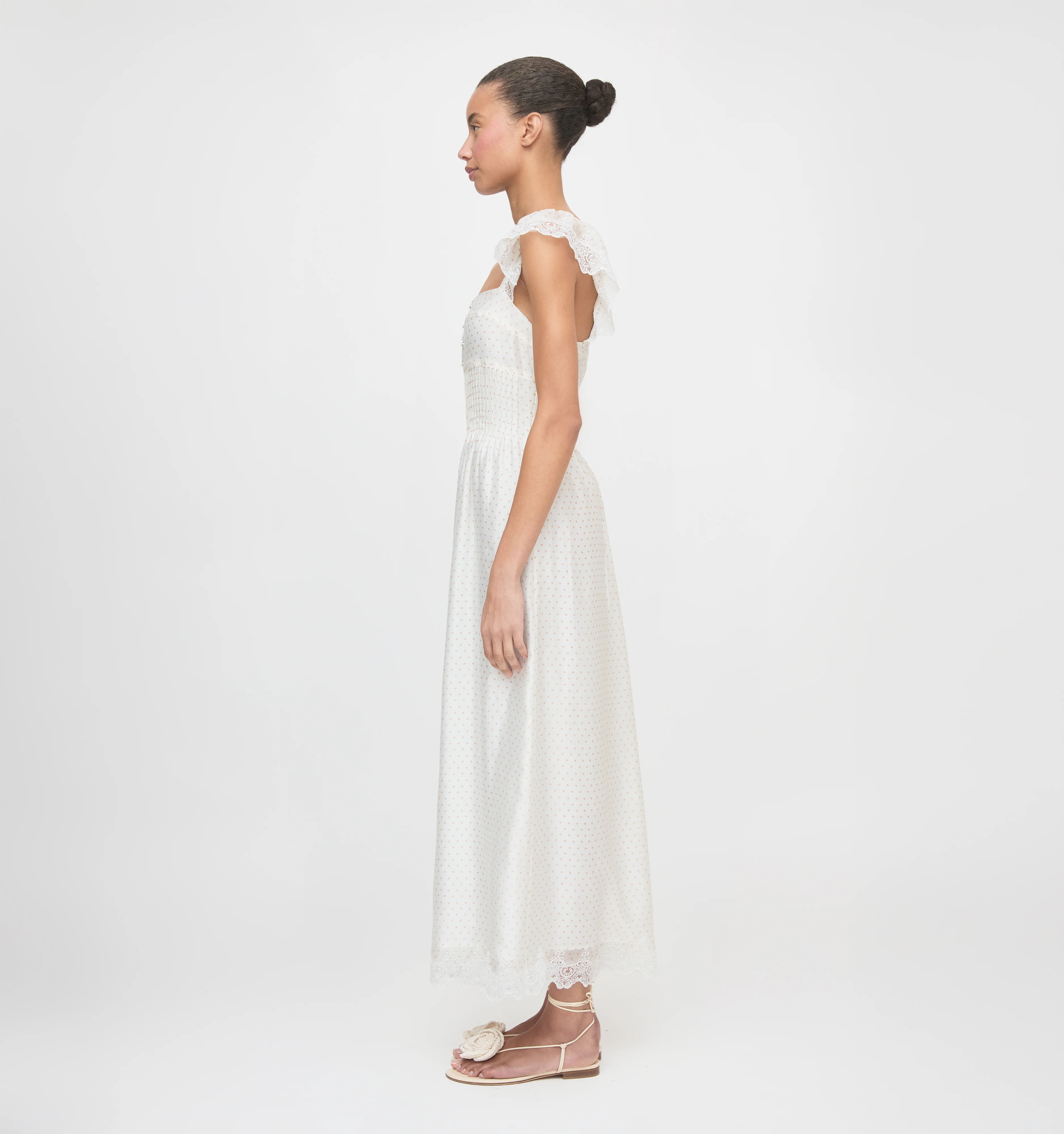 The Beckham Dress - Sand Dot - Image 4