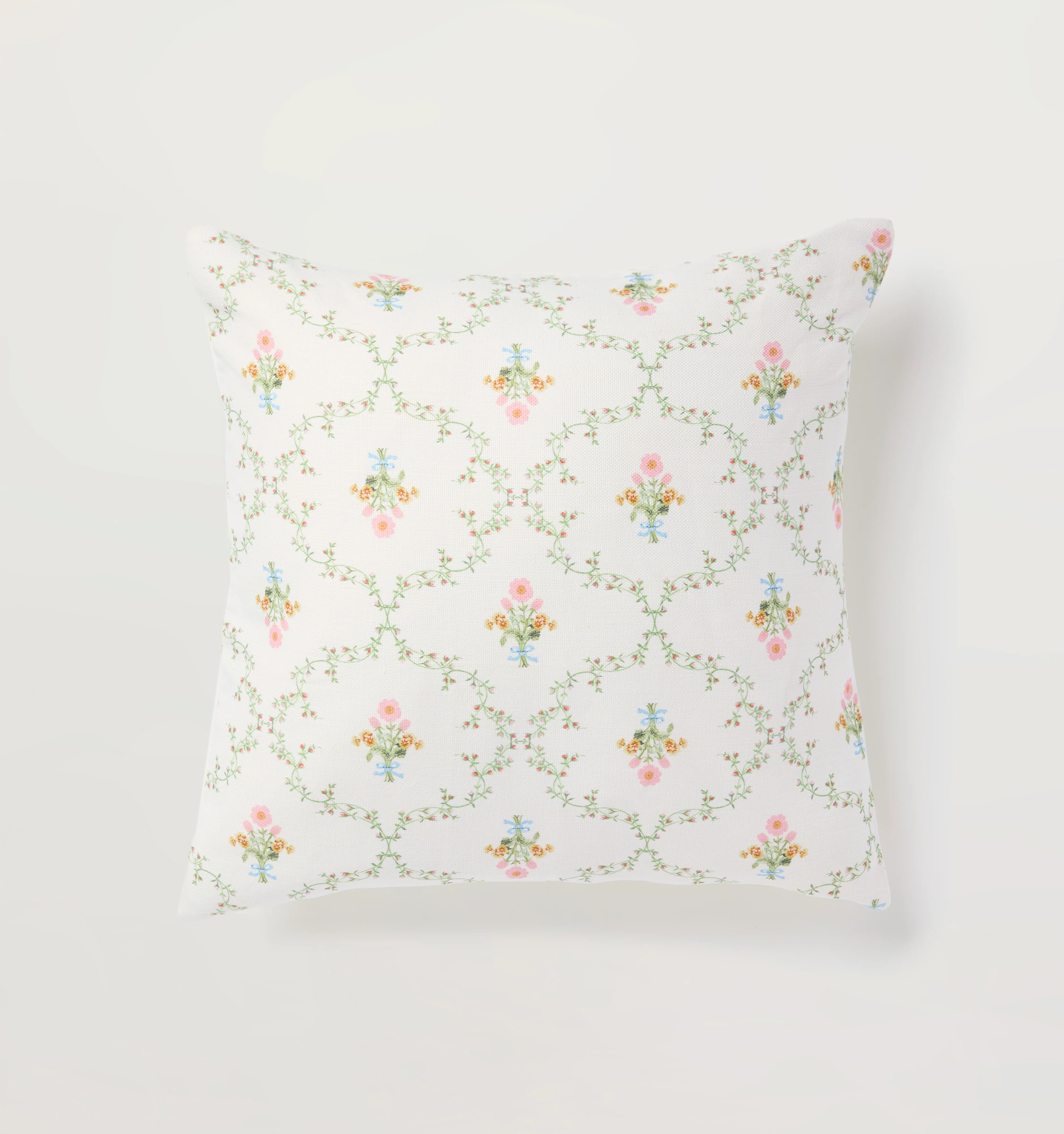 The Bleecker Throw Pillow - Pastel Trellis
