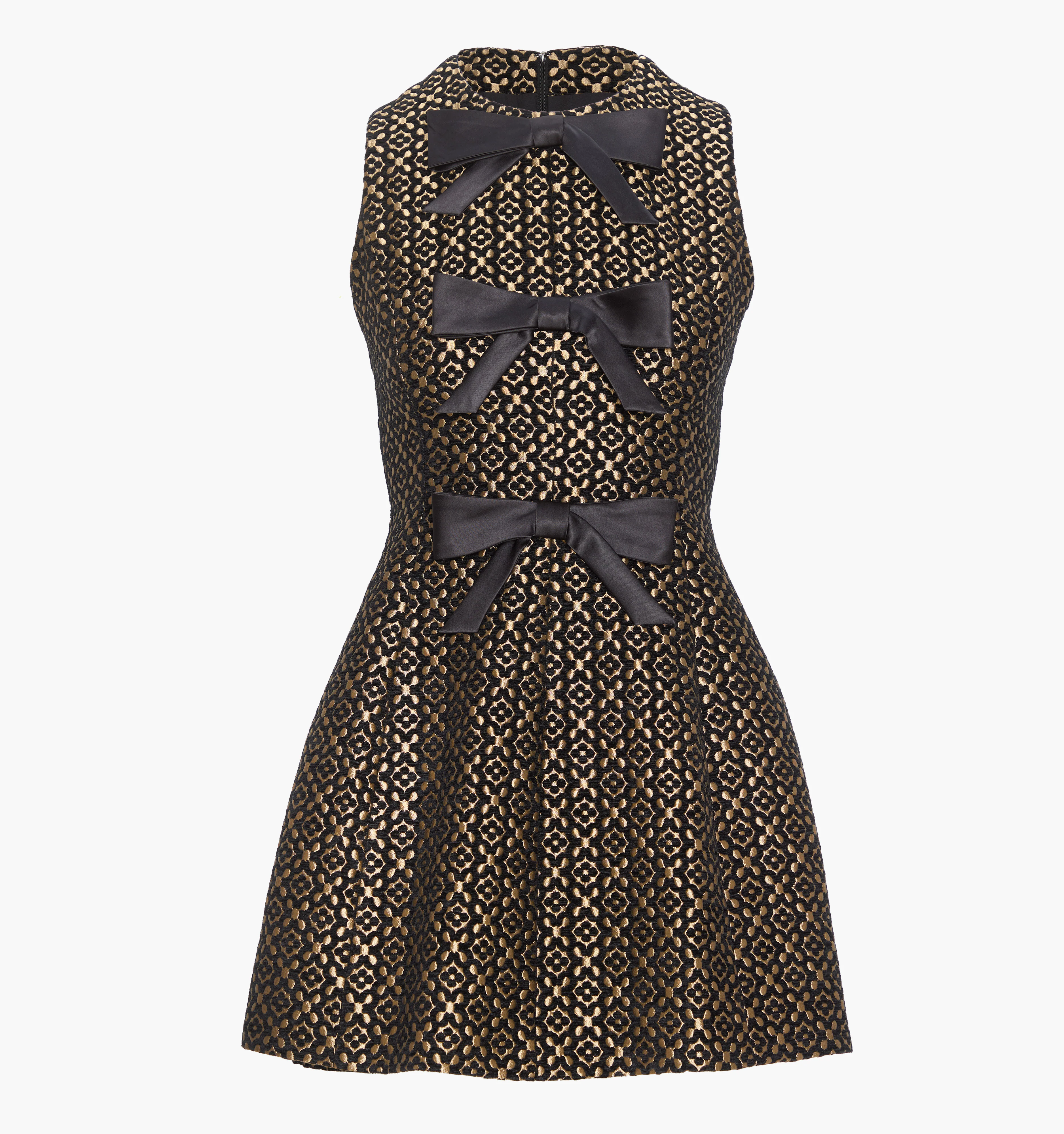 The Blythe Bow Dress - Metallic Brocade - Image 8