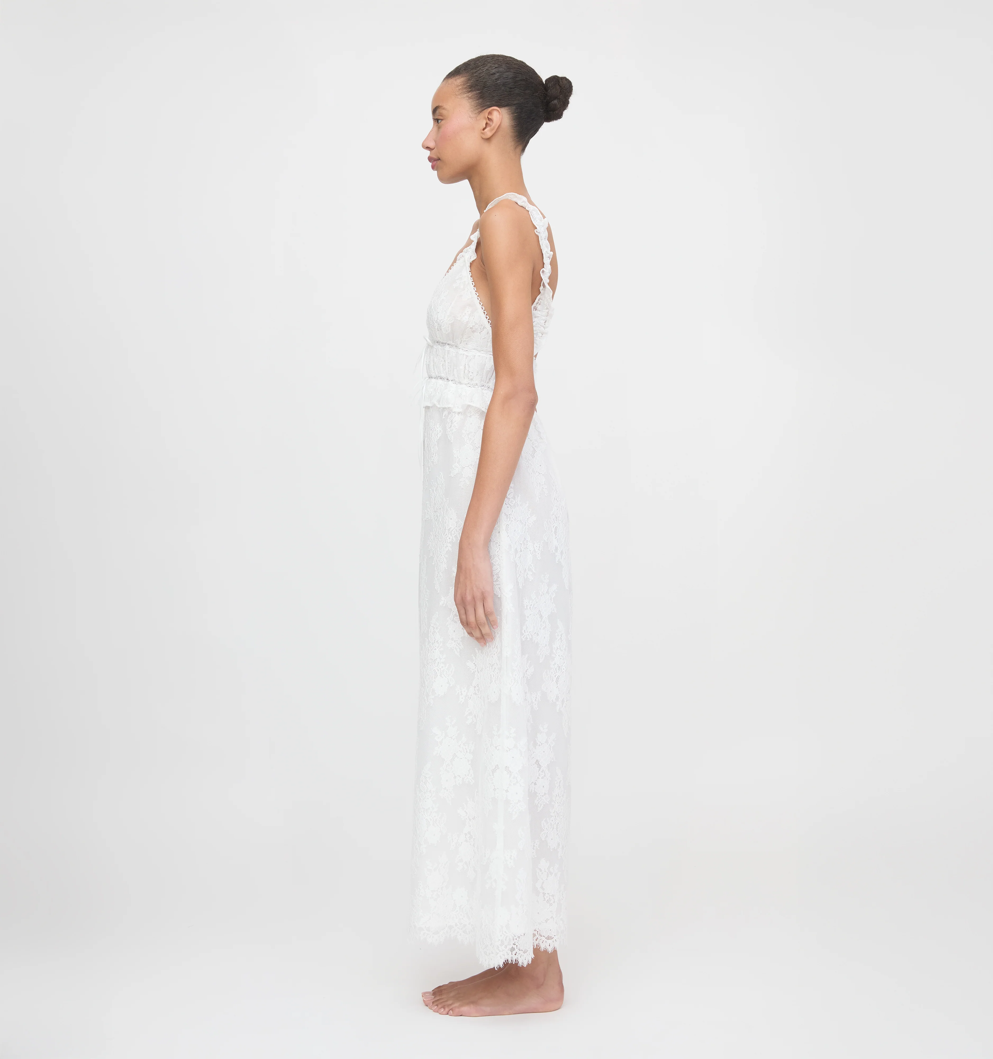 The Bonnie Nightgown - White Magnolia Lace - Image 2