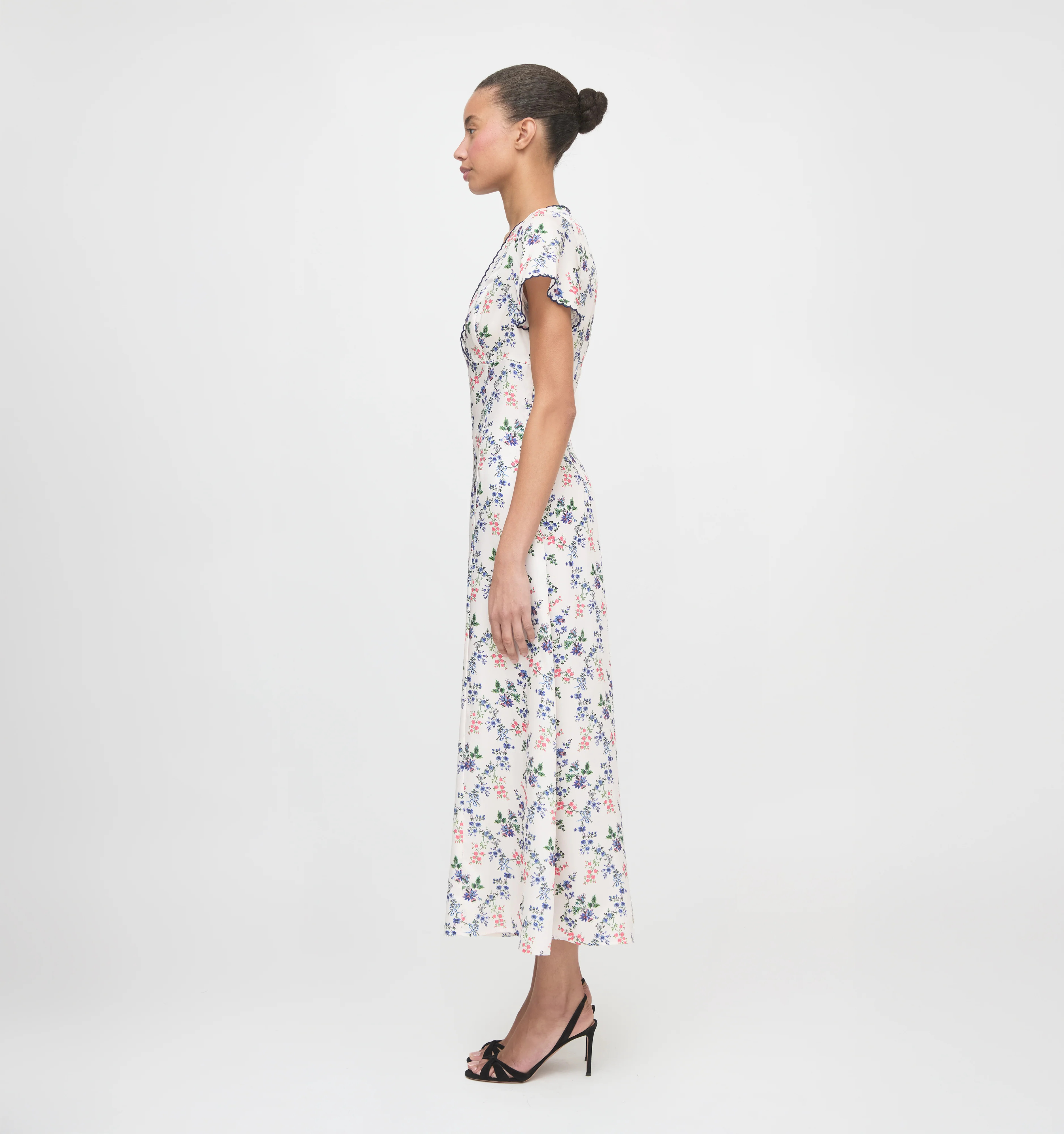 The Brie Dress - Scallop Bow Chintz Pink - Image 3