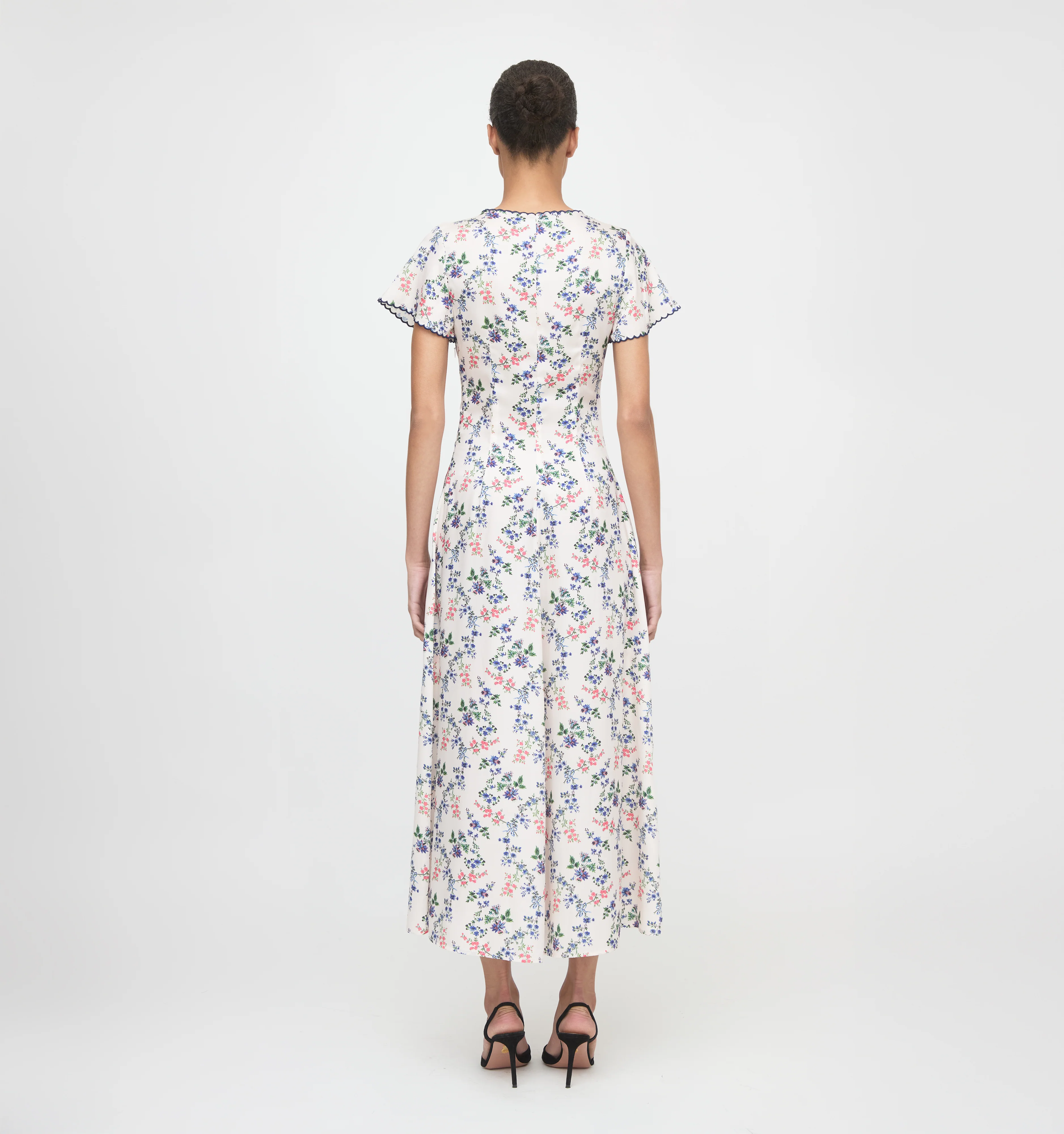 The Brie Dress - Scallop Bow Chintz Pink - Image 4
