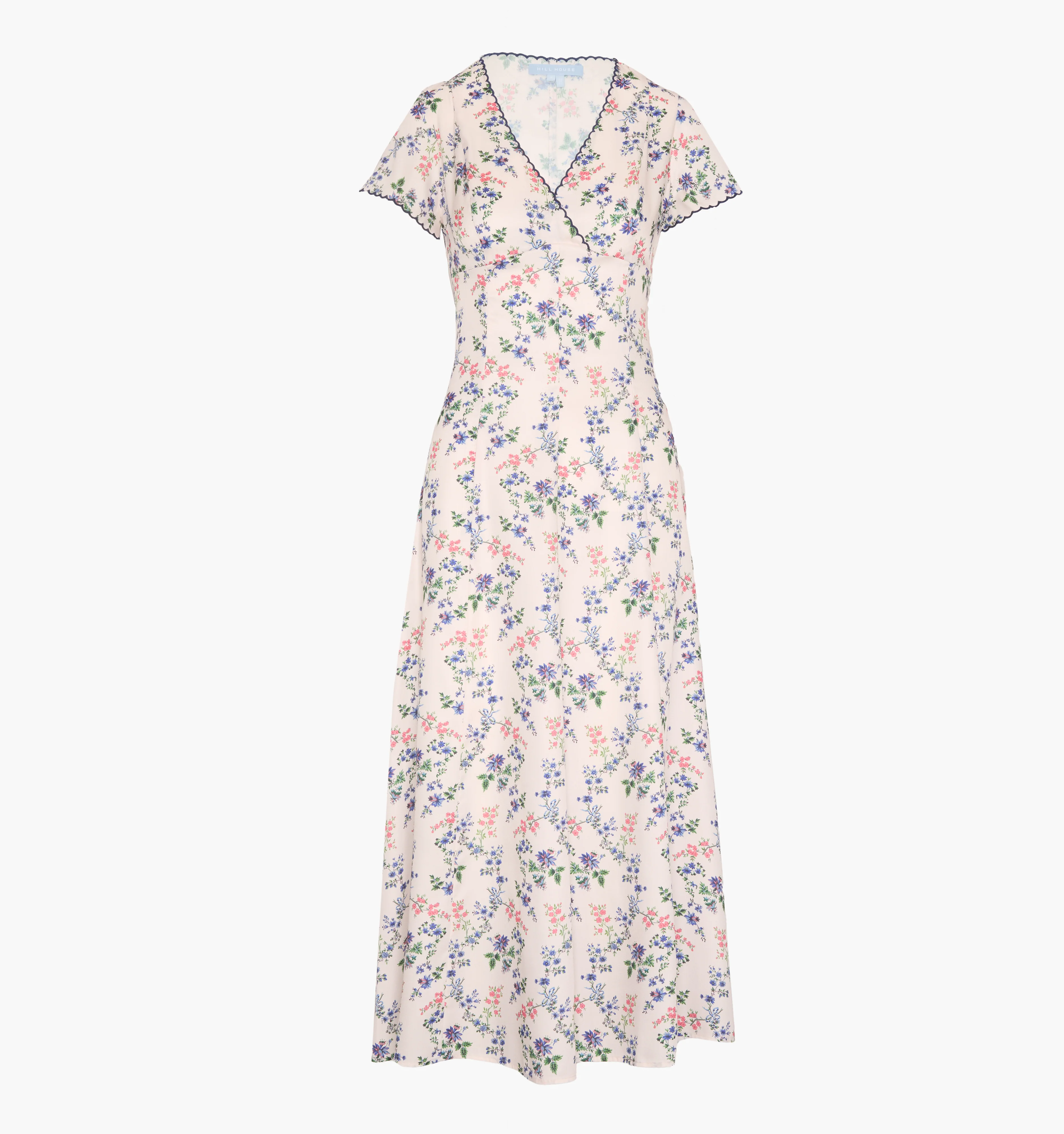 The Brie Dress - Scallop Bow Chintz Pink - Image 5