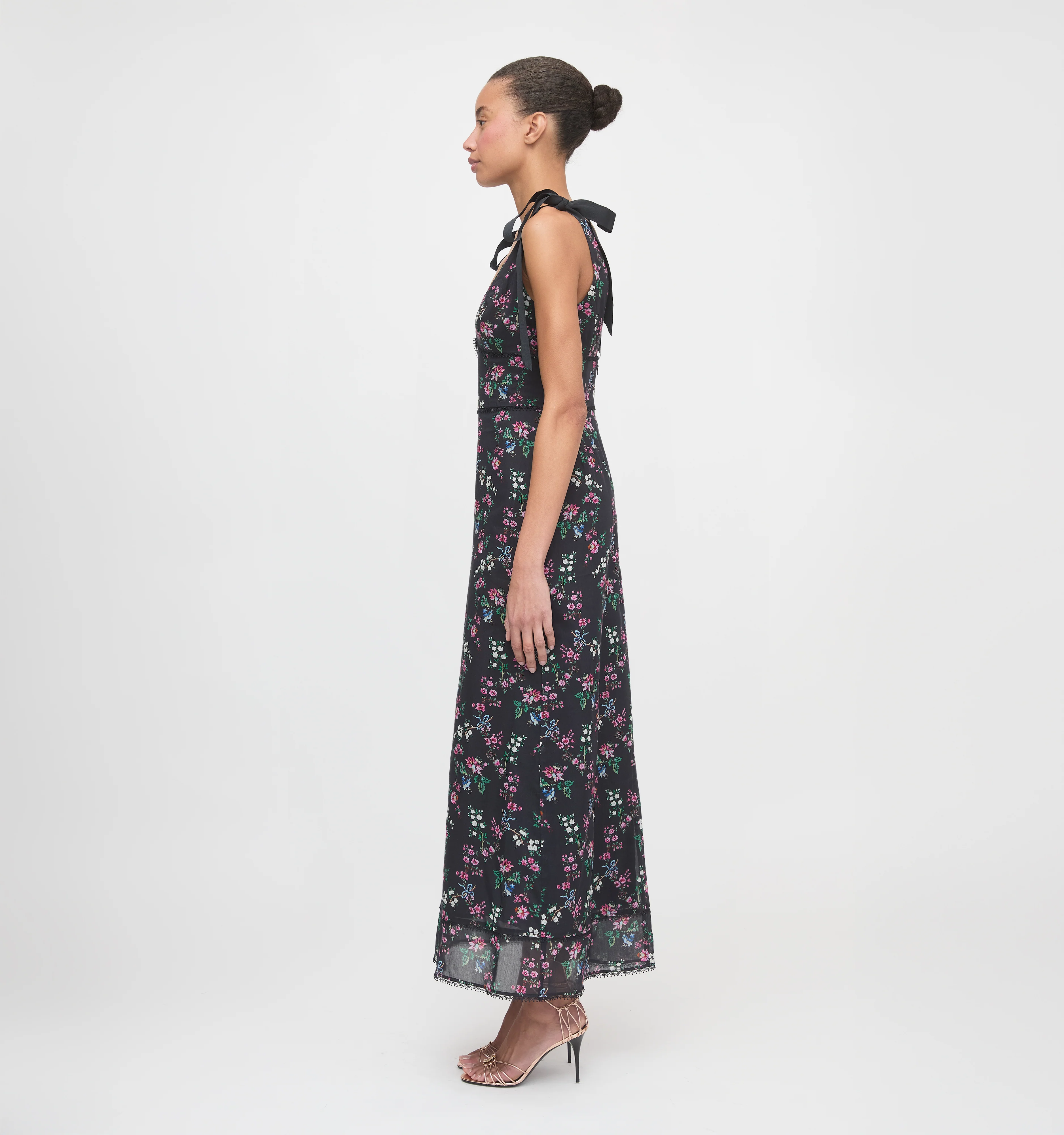 The Cassie Dress - Navy Scallop Bow Chintz - Image 4