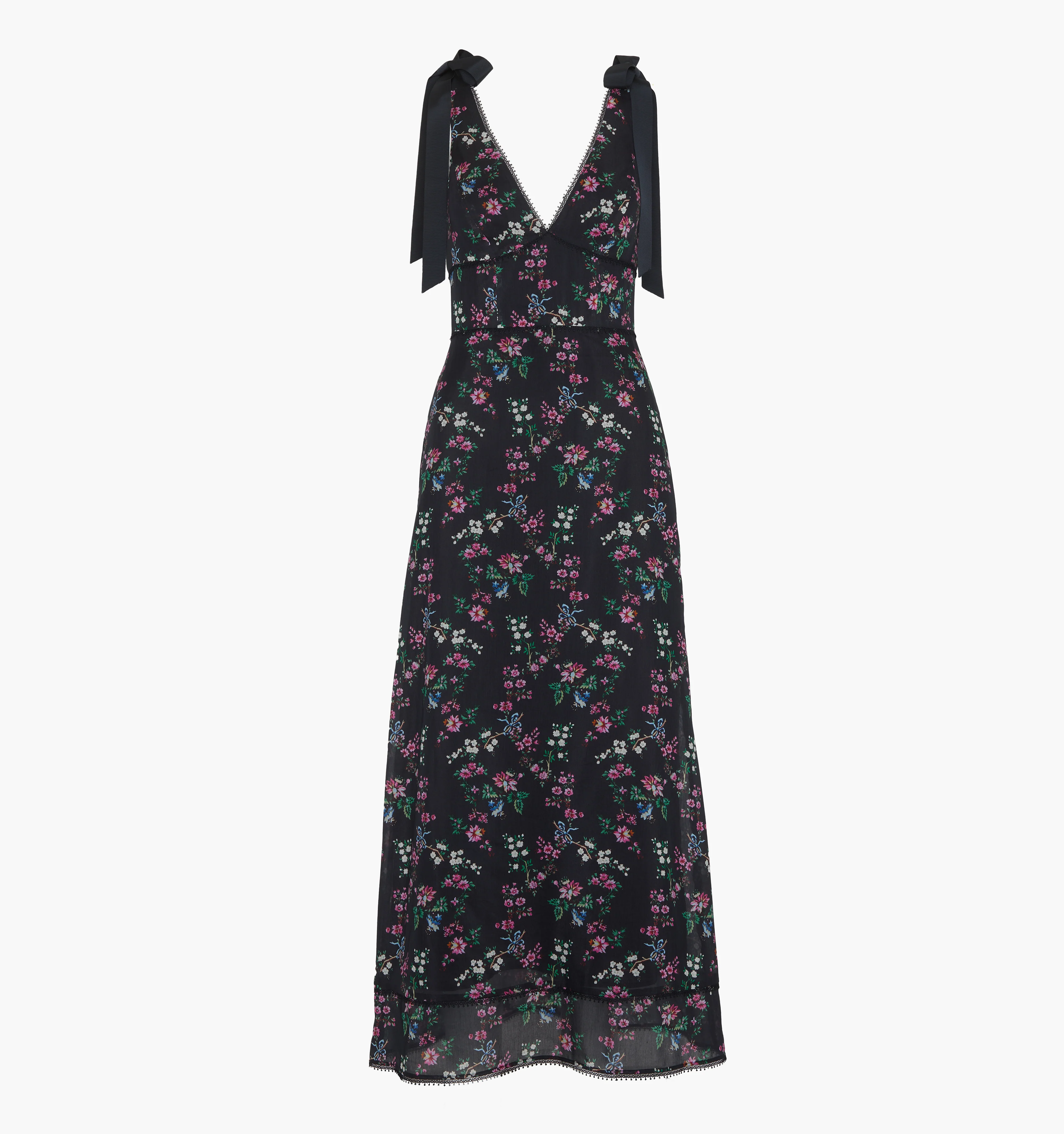 The Cassie Dress - Navy Scallop Bow Chintz - Image 6
