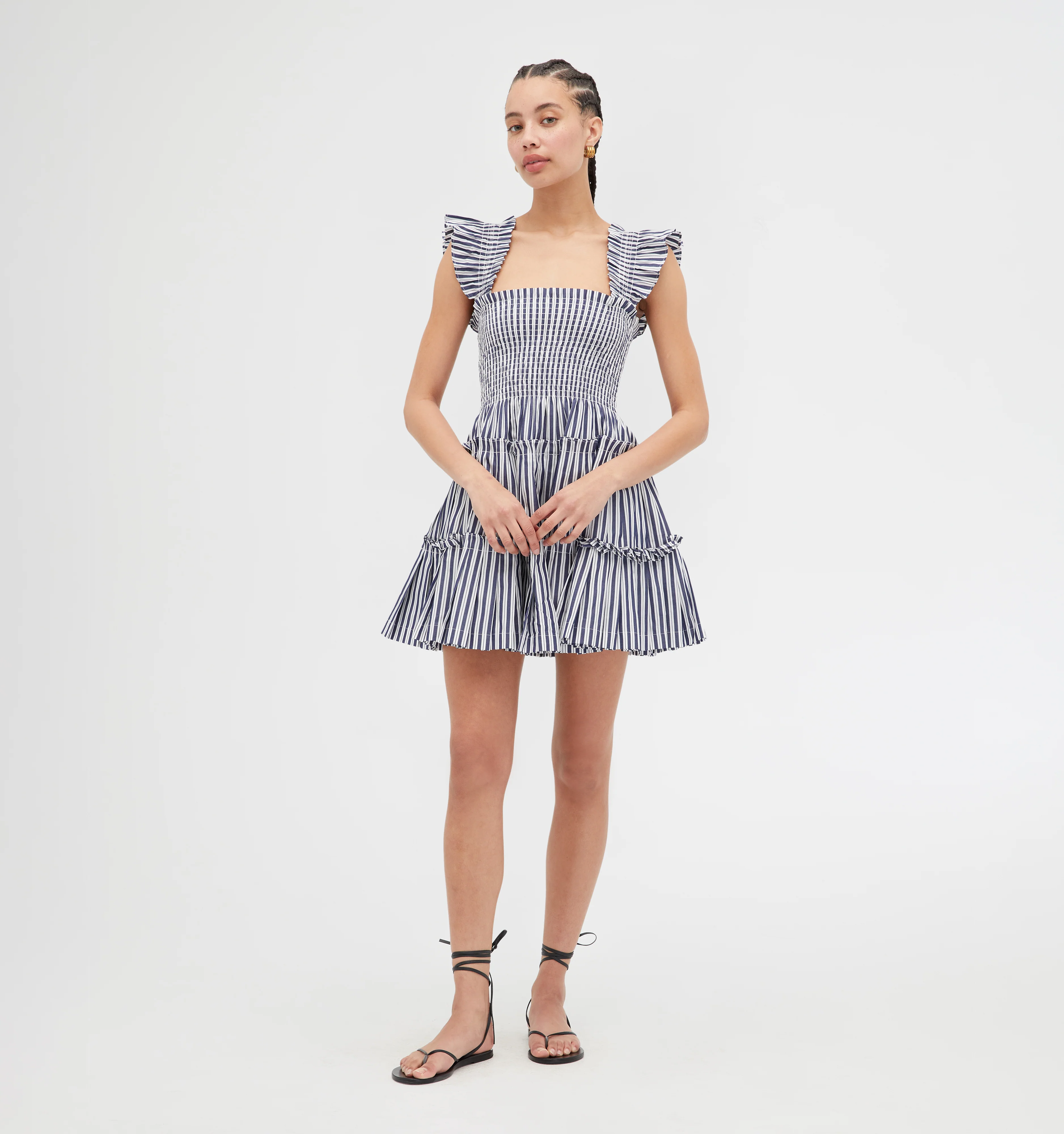 The Charlotte Nap Dress - Navy Stripe - Image 3