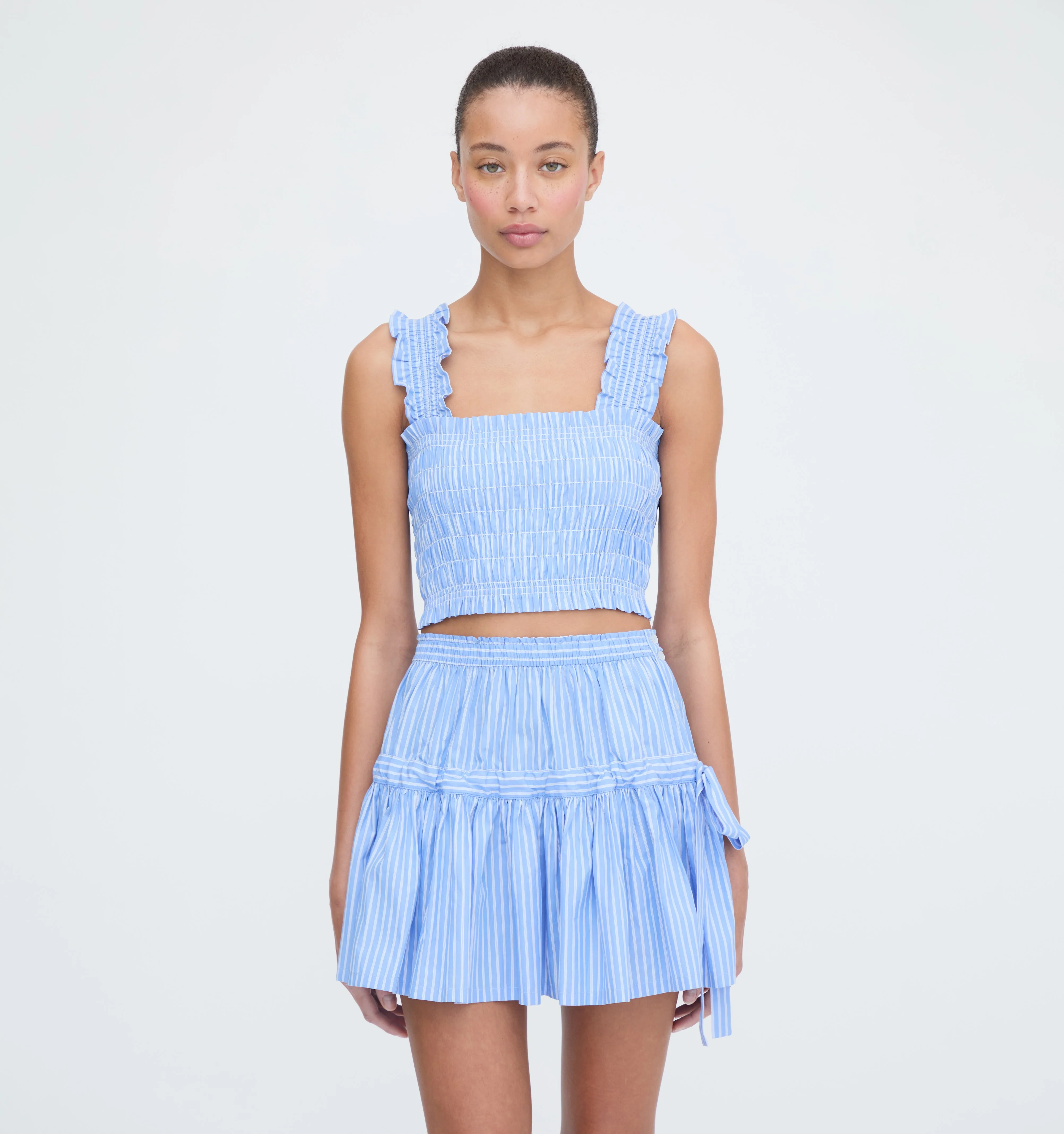 The Chelsea Skirt - Blue Stripe - Image 4