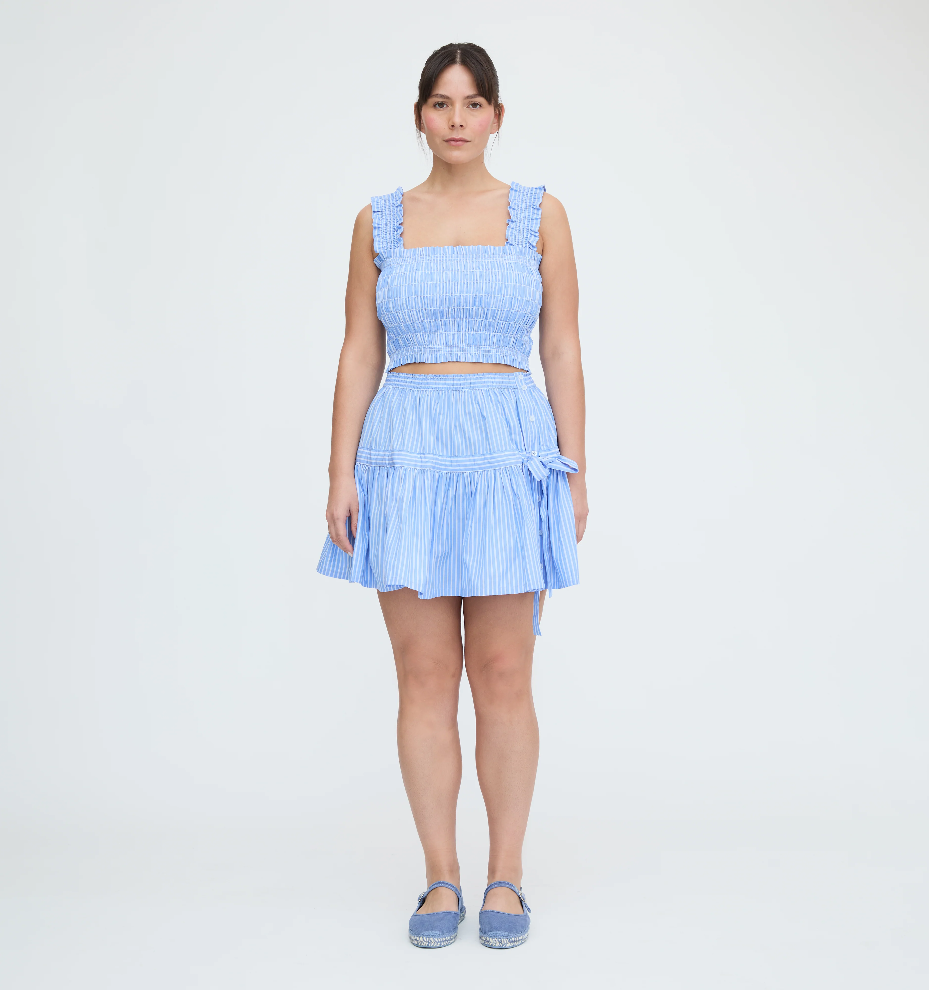 The Chelsea Skirt - Blue Stripe - Image 5