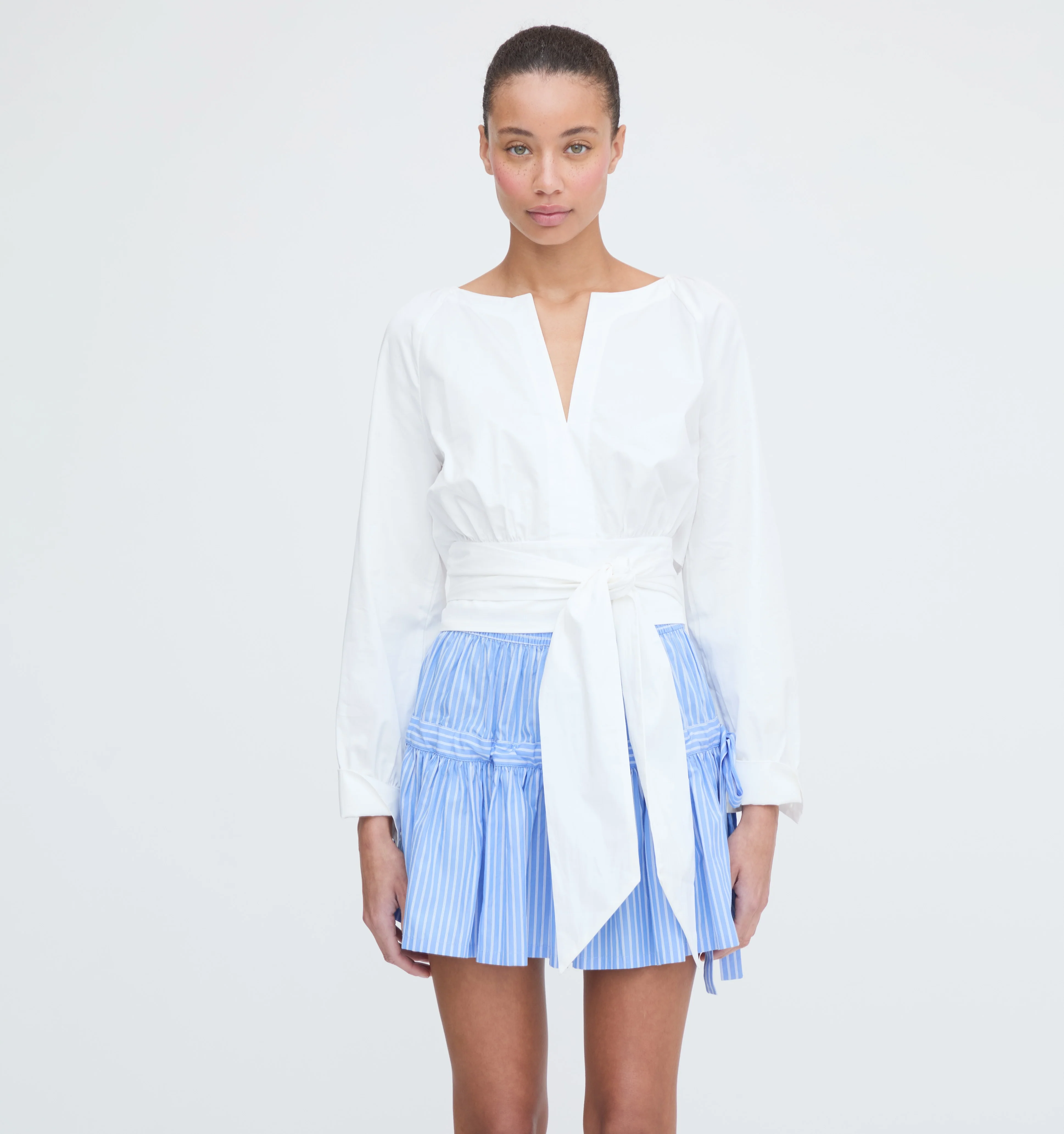 The Chelsea Skirt - Blue Stripe - Image 6