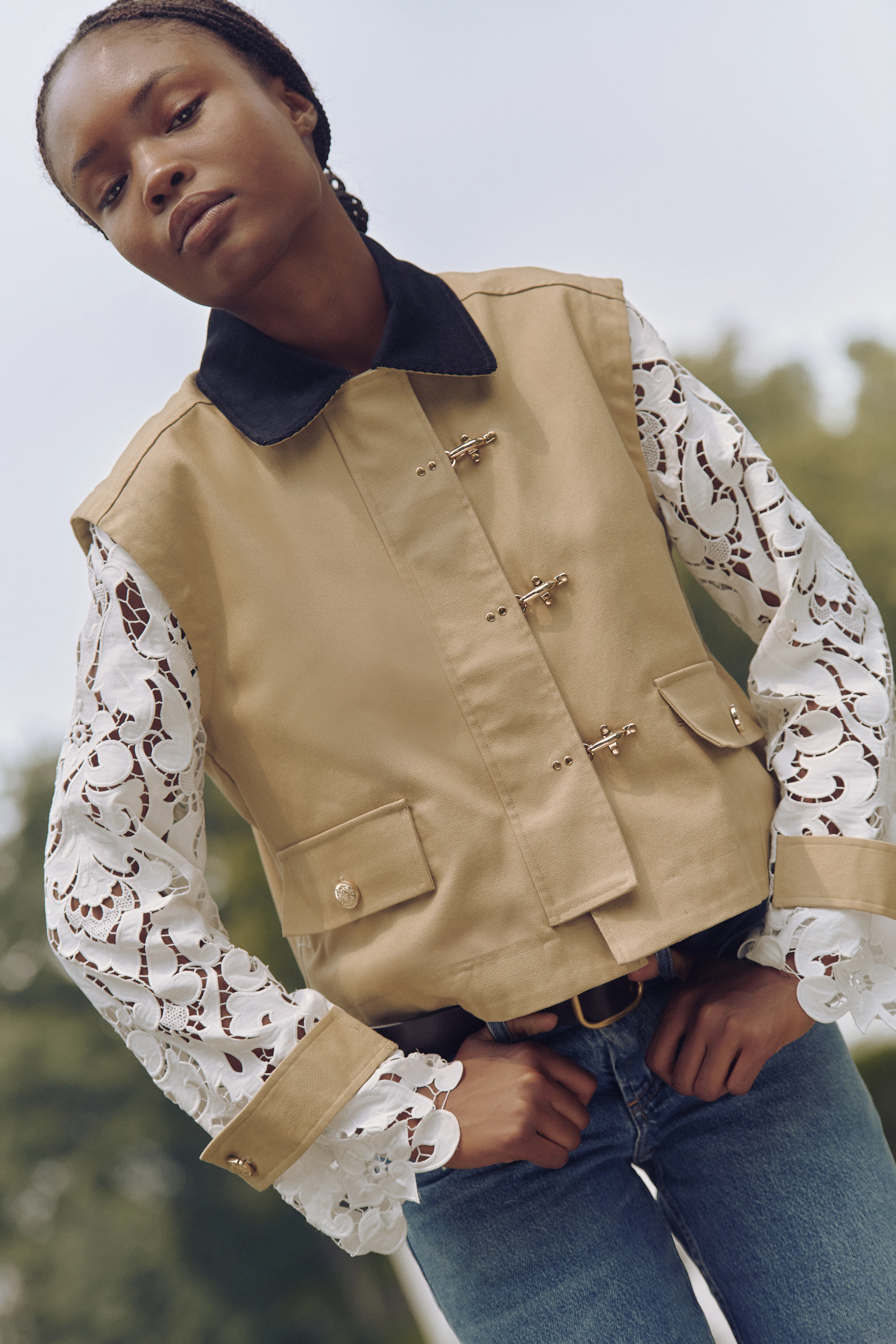 The Clarisse Jacket - Khaki Canvas - Image 5