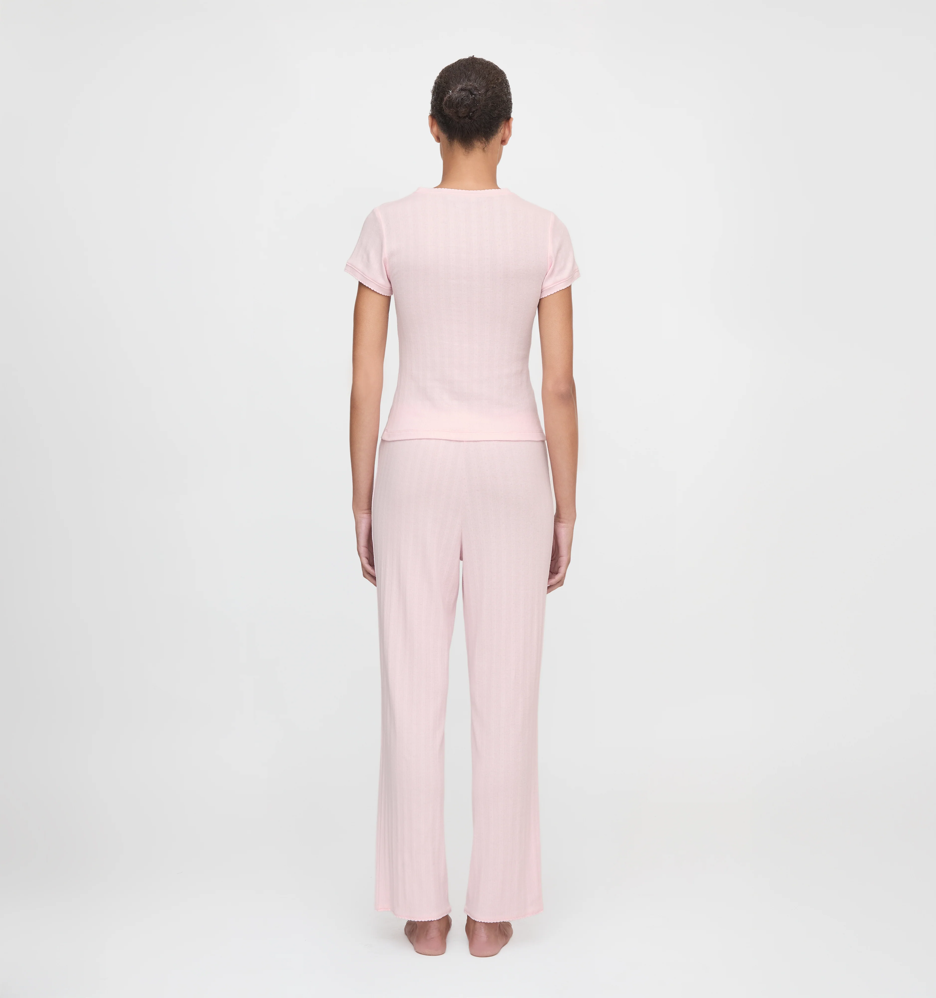 The Cleo Pointelle Set - Light Pink - Image 6