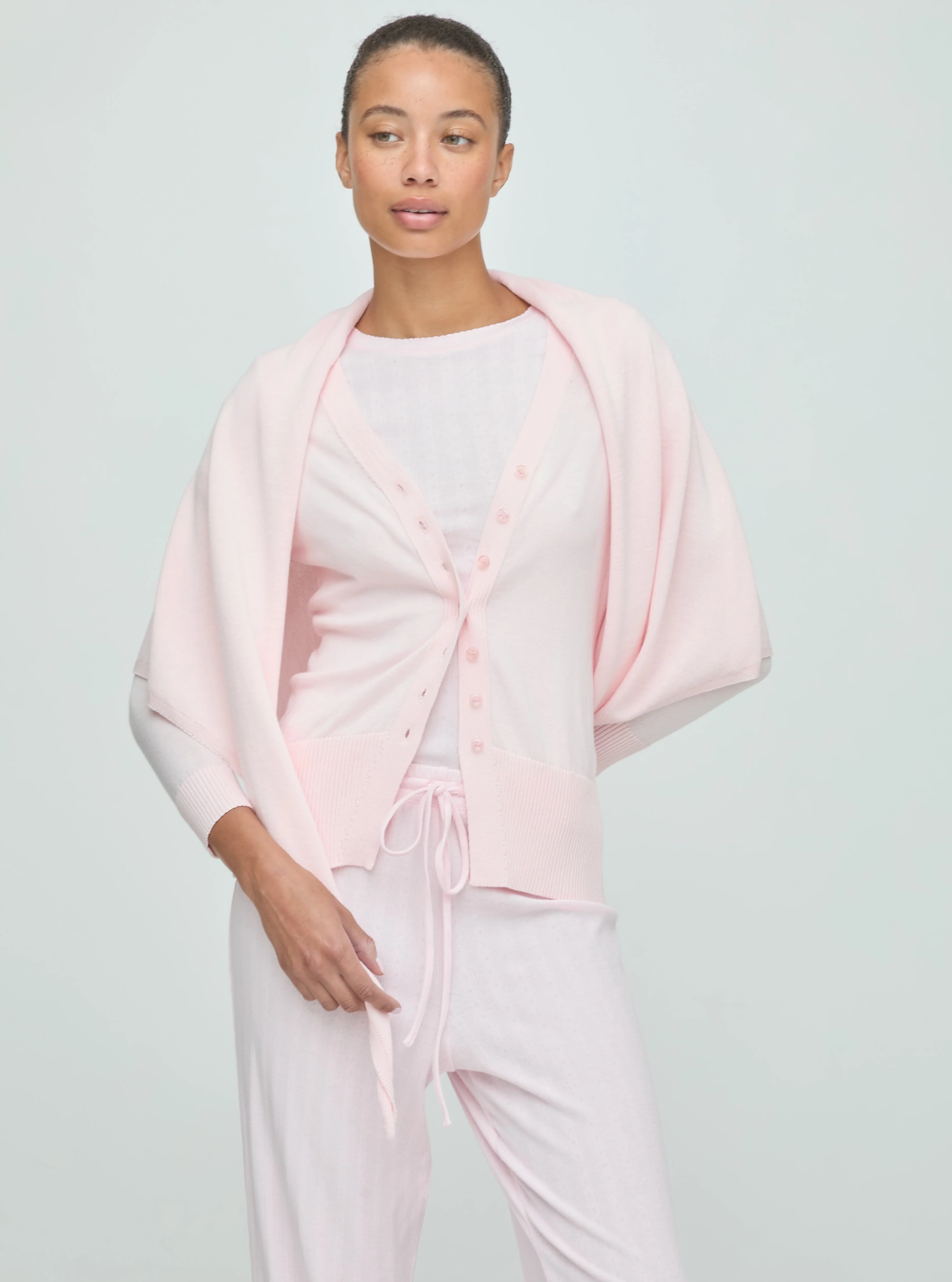The Cleo Pointelle Set - Light Pink - Image 7